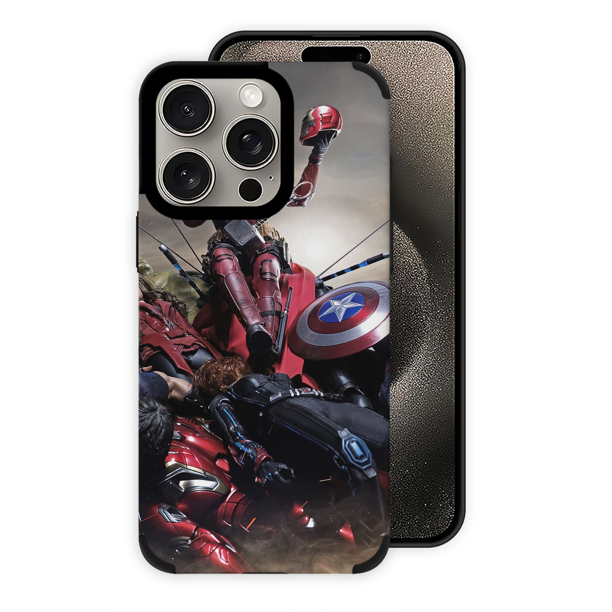 （画像用） Deadpool デッドプール 【iPhone15ProMax対応】 PUレザー スマホケース 耐衝撃＆黄変防止