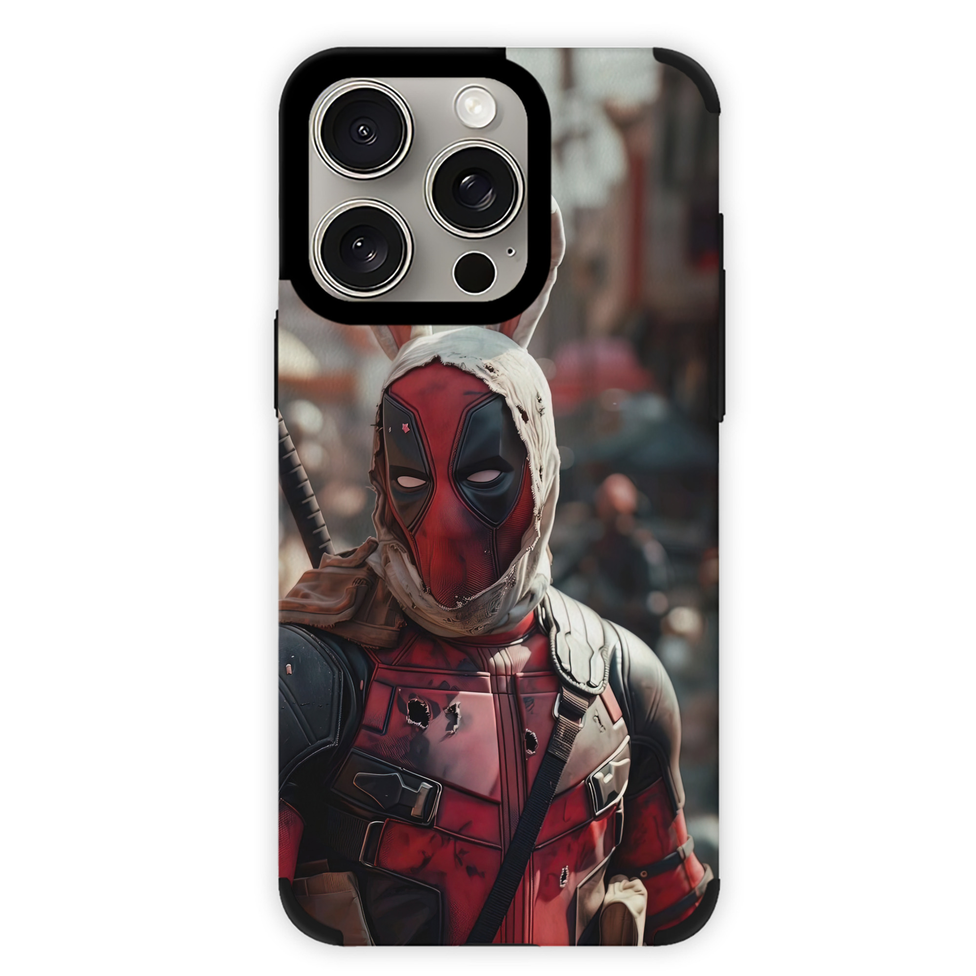 （画像用） Deadpool デッドプール 【iPhone15ProMax対応】 PUレザー スマホケース 耐衝撃＆黄変防止