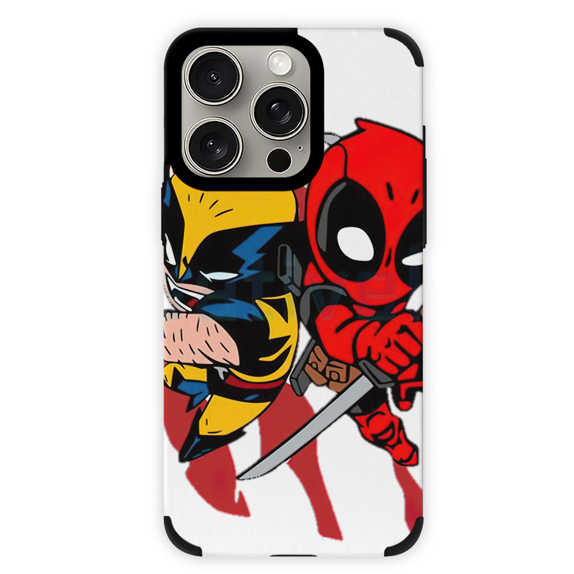 （画像用） Deadpool デッドプール 【iPhone15ProMax対応】 PUレザー スマホケース 耐衝撃＆黄変防止
