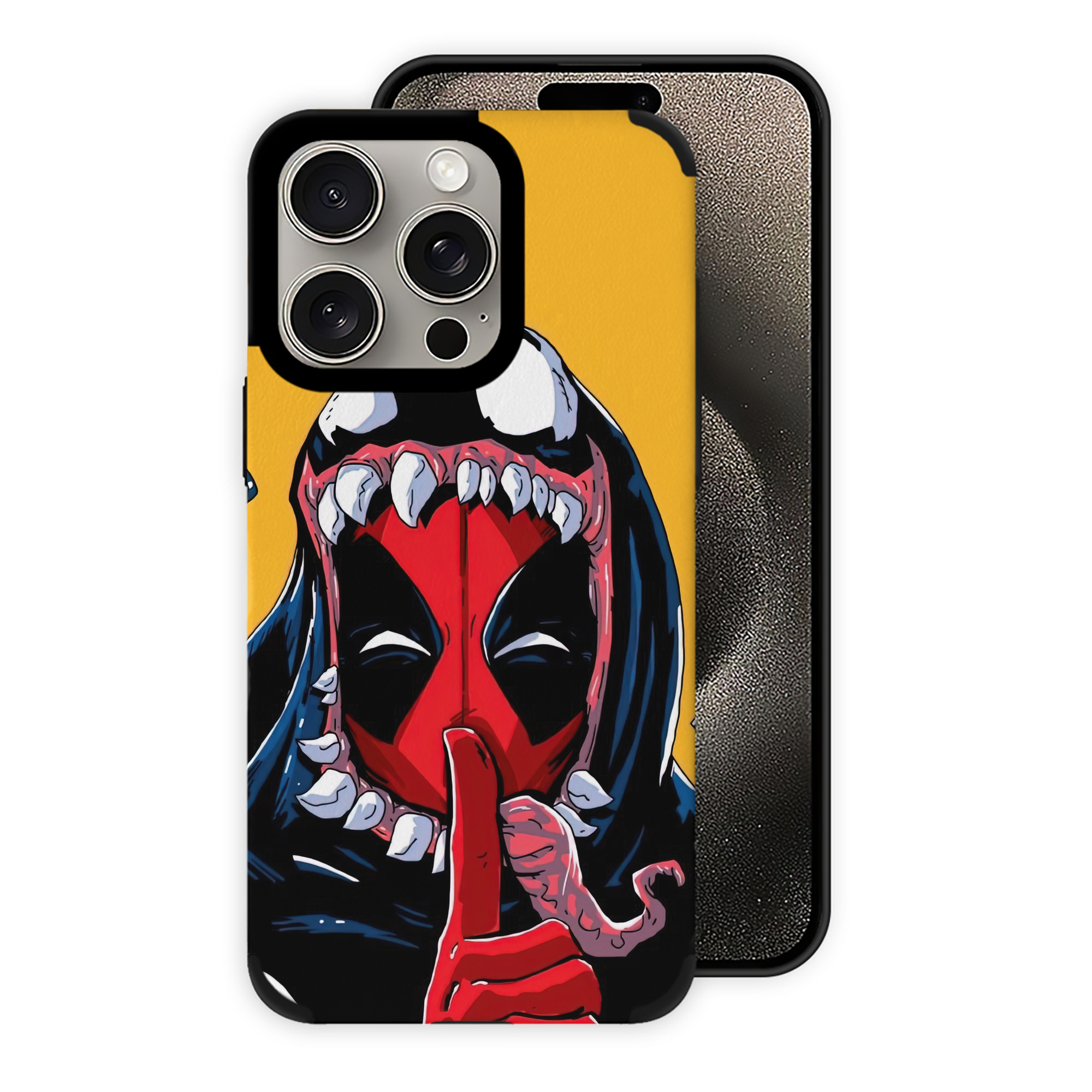 （画像用） Deadpool デッドプール 【iPhone15ProMax対応】 PUレザー スマホケース 耐衝撃＆黄変防止