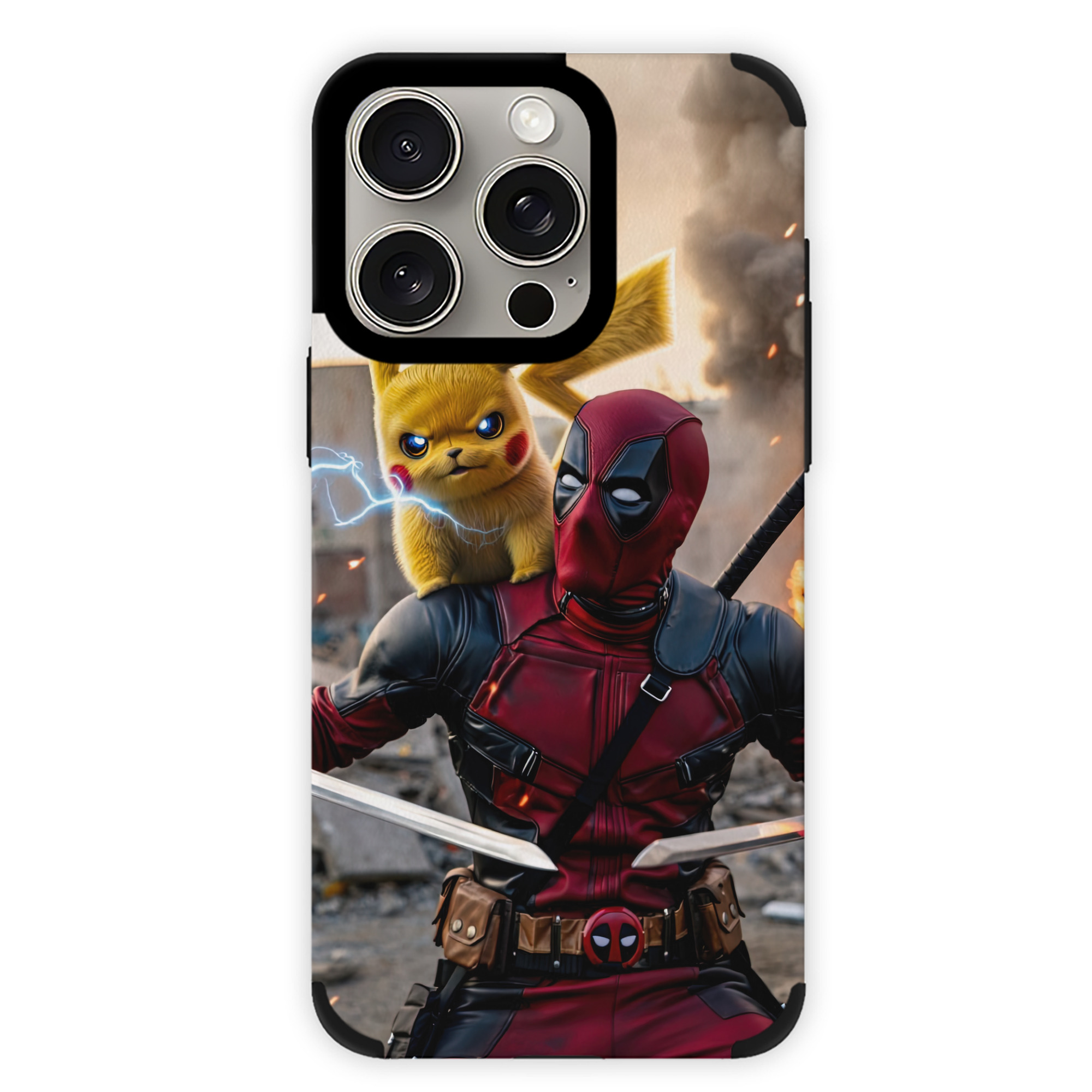 （画像用） Deadpool デッドプール 【iPhone15ProMax対応】 PUレザー スマホケース 耐衝撃＆黄変防止
