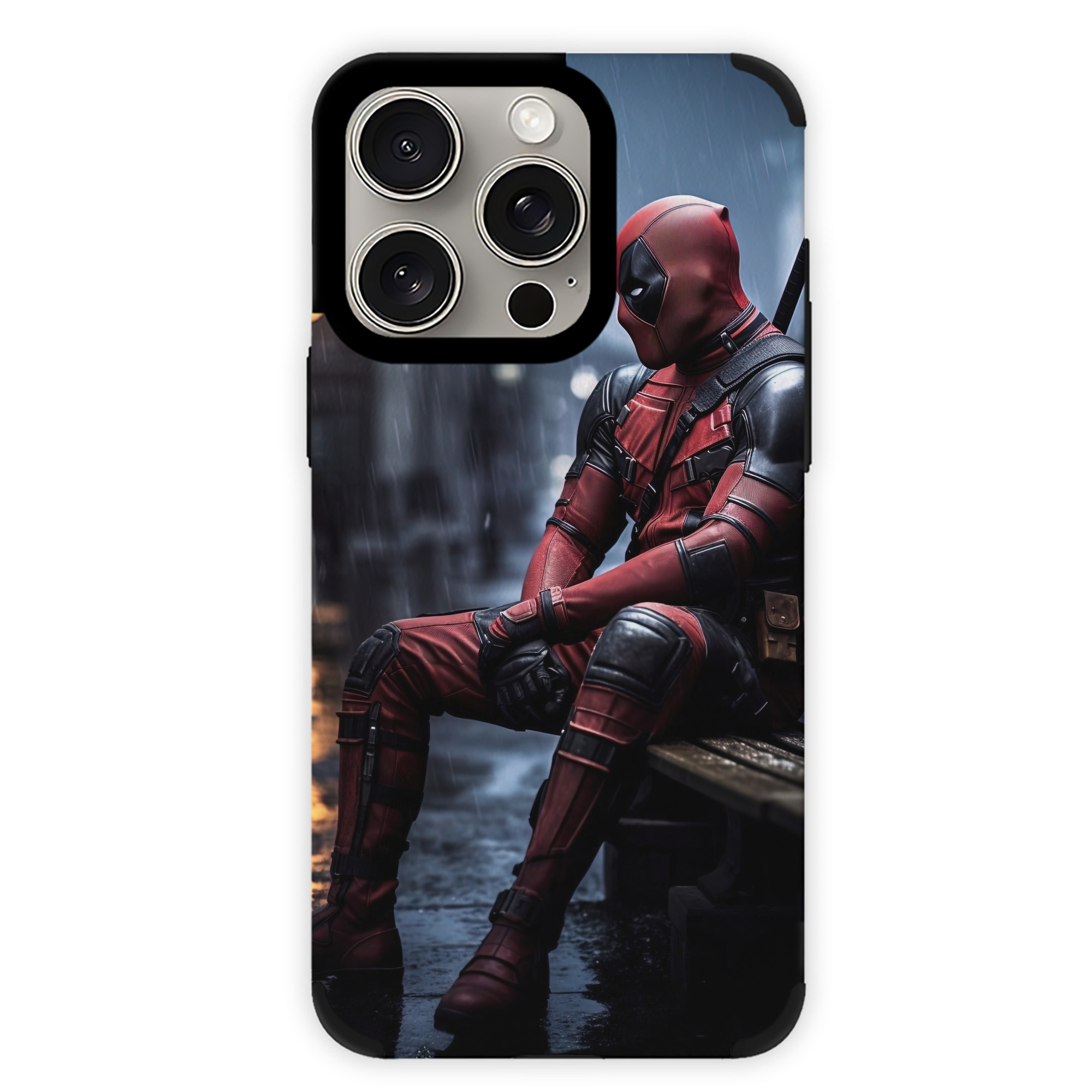 （画像用） Deadpool デッドプール 【iPhone15ProMax対応】 PUレザー スマホケース 耐衝撃＆黄変防止