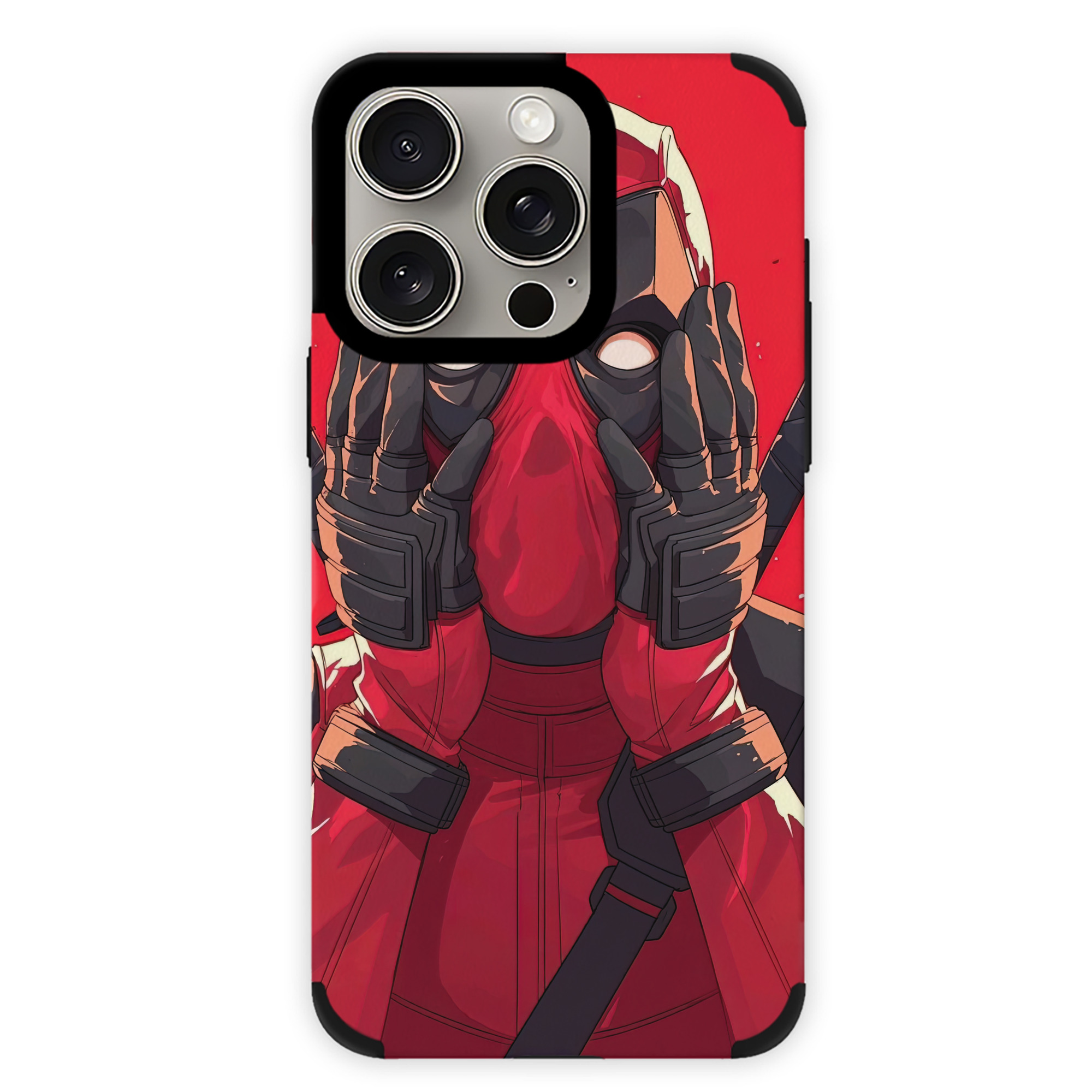 （画像用） Deadpool デッドプール 【iPhone15ProMax対応】 PUレザー スマホケース 耐衝撃＆黄変防止