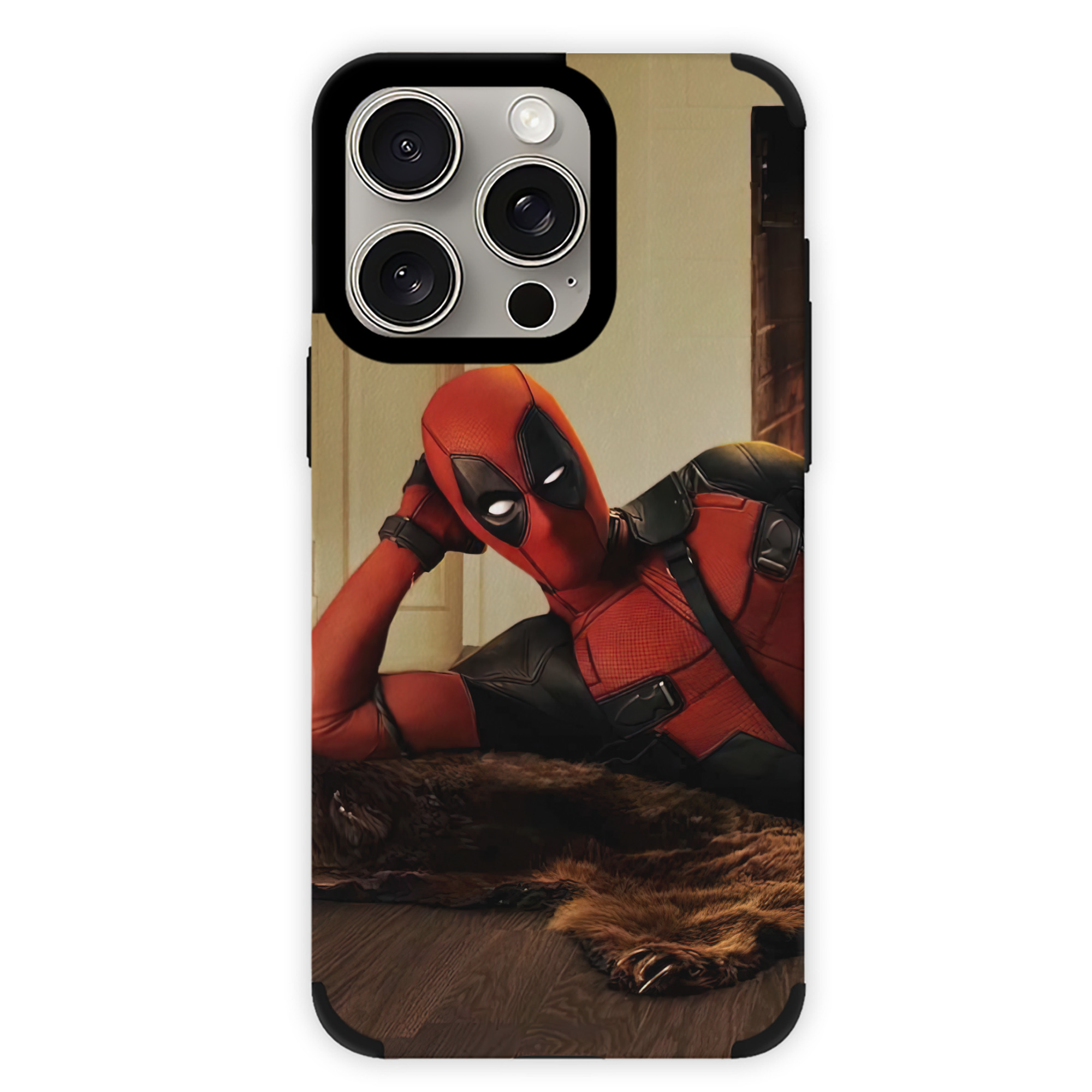 （画像用） Deadpool デッドプール 【iPhone15ProMax対応】 PUレザー スマホケース 耐衝撃＆黄変防止