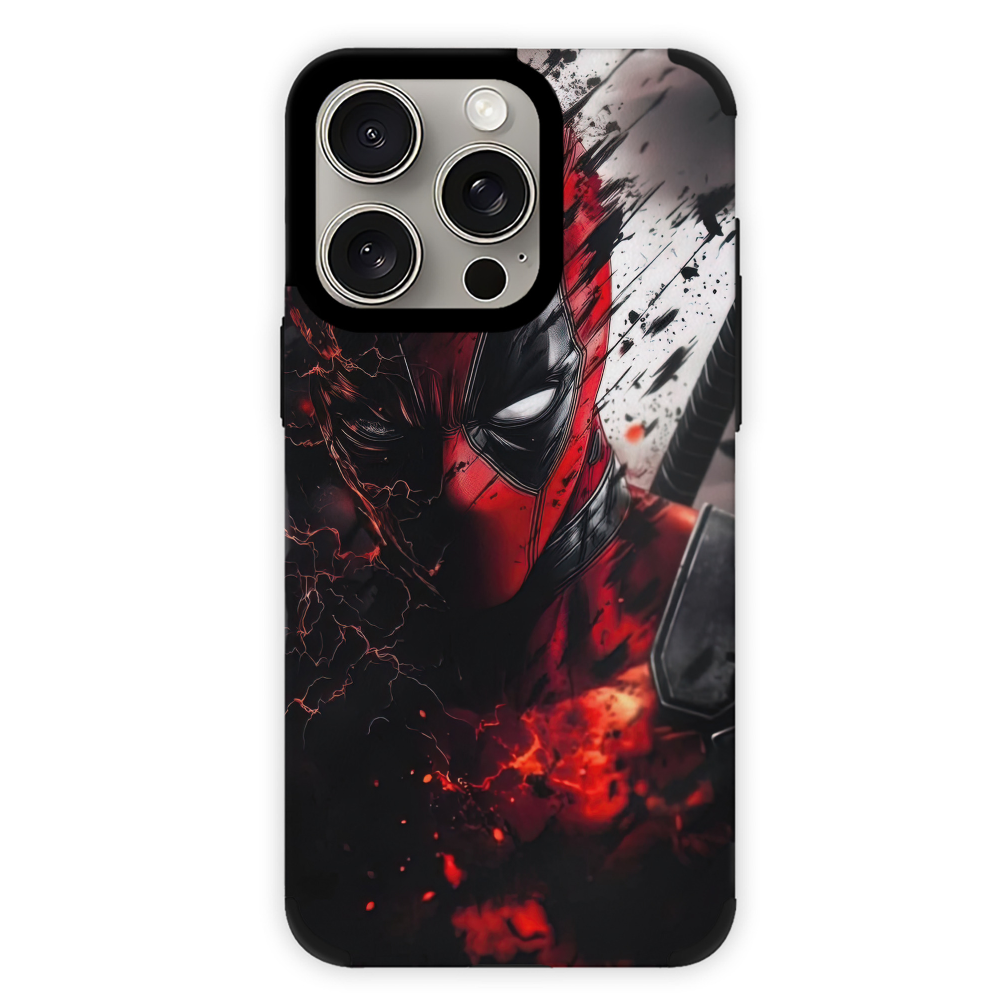（画像用） Deadpool デッドプール 【iPhone15ProMax対応】 PUレザー スマホケース 耐衝撃＆黄変防止