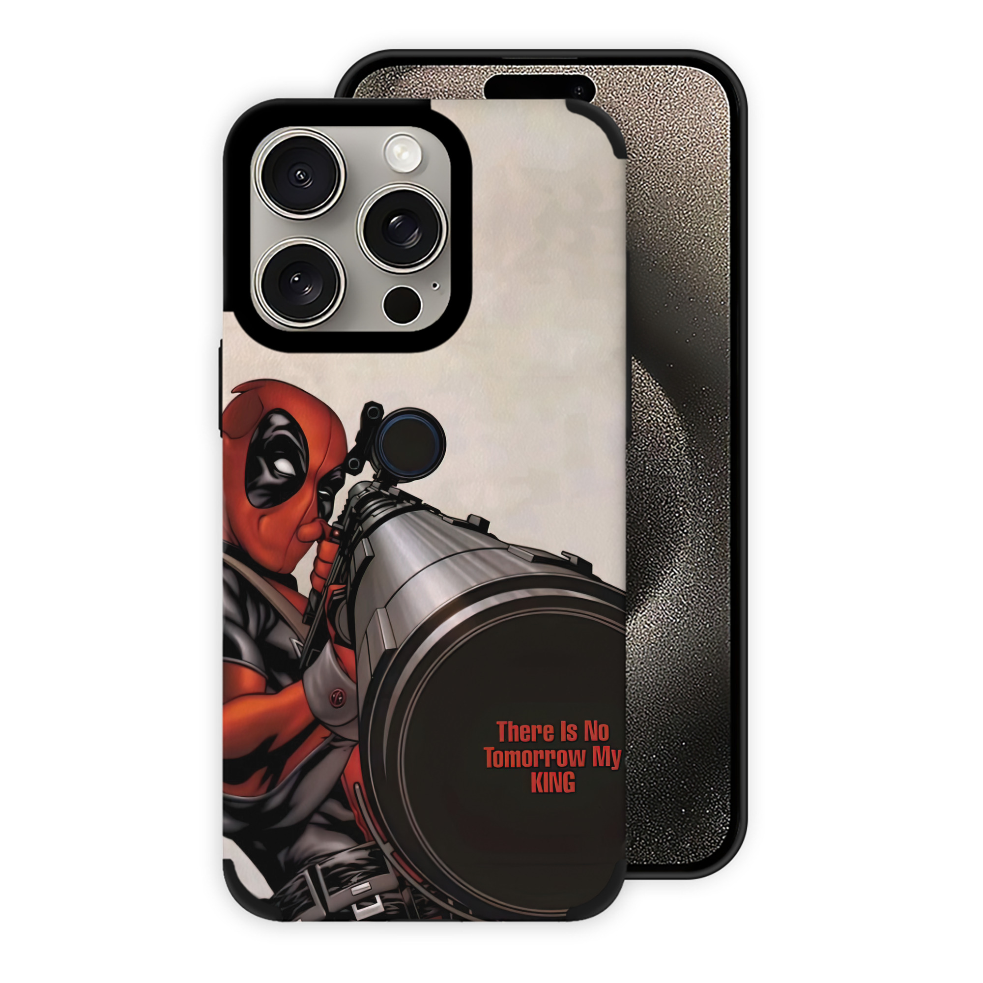 （画像用） Deadpool デッドプール 【iPhone15ProMax対応】 PUレザー スマホケース 耐衝撃＆黄変防止