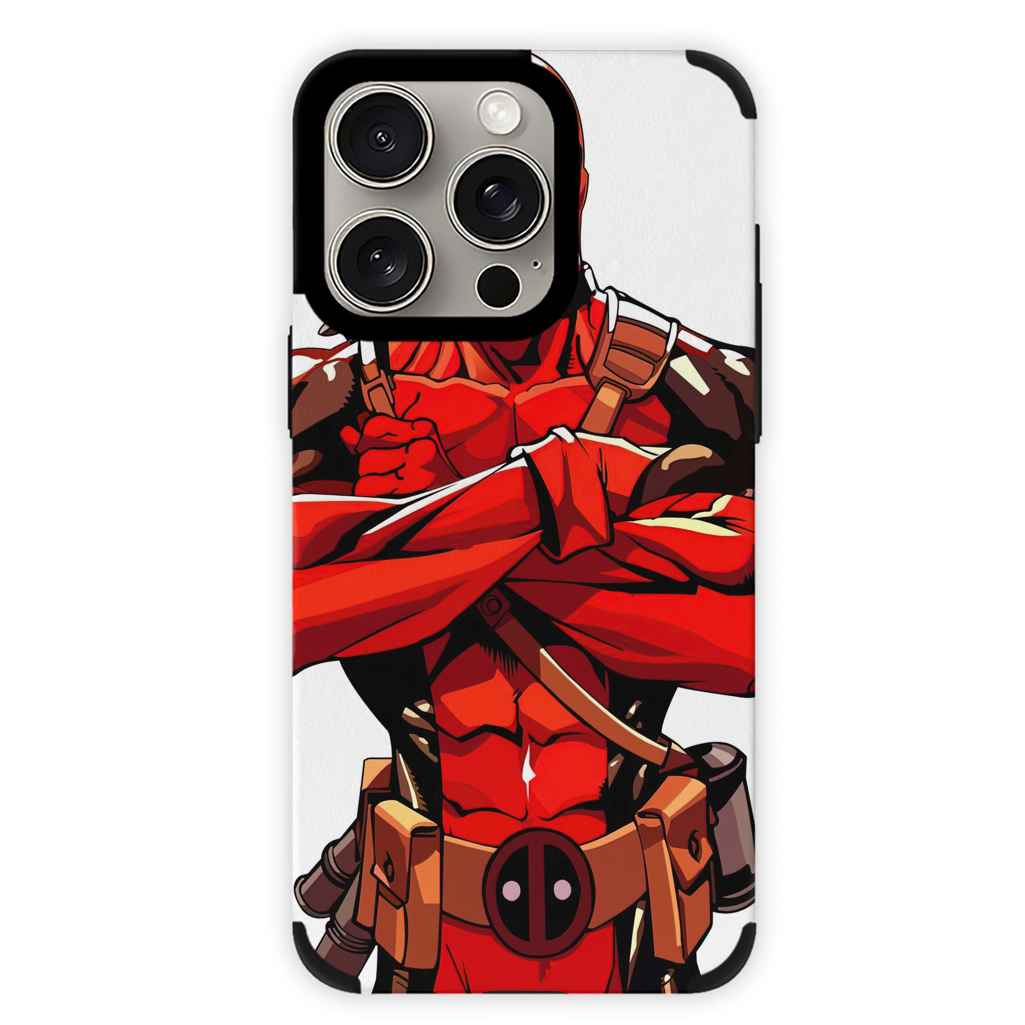 （画像用） Deadpool デッドプール 【iPhone15ProMax対応】 PUレザー スマホケース 耐衝撃＆黄変防止