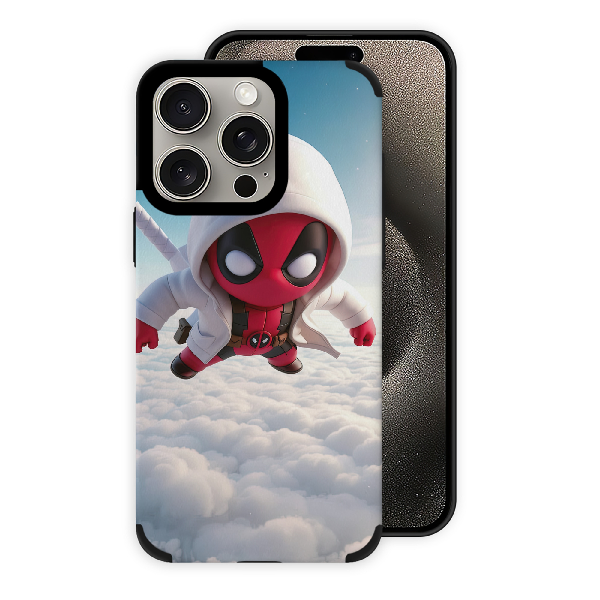 （画像用） Deadpool デッドプール 【iPhone15ProMax対応】 PUレザー スマホケース 耐衝撃＆黄変防止