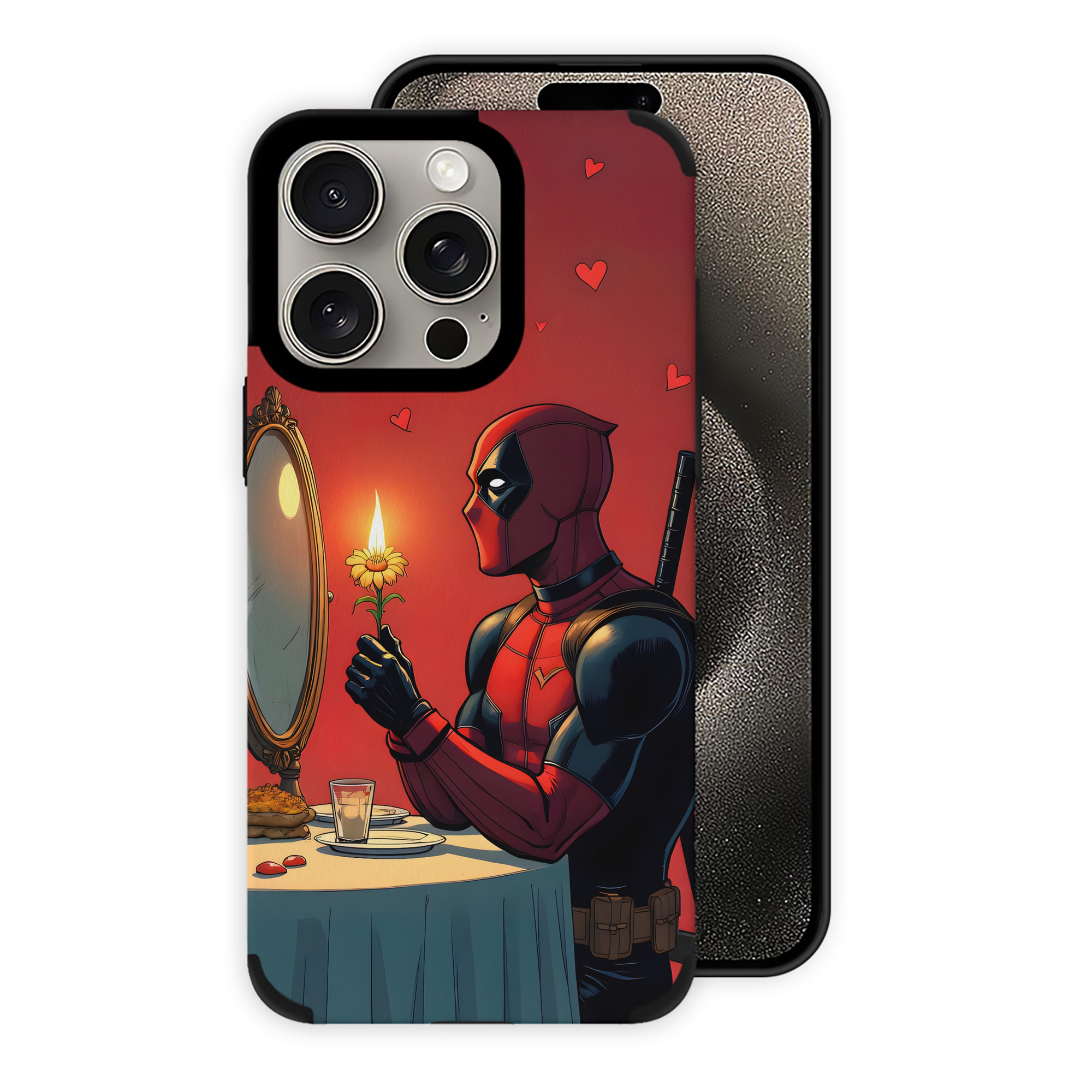 （画像用） Deadpool デッドプール 【iPhone15ProMax対応】 PUレザー スマホケース 耐衝撃＆黄変防止
