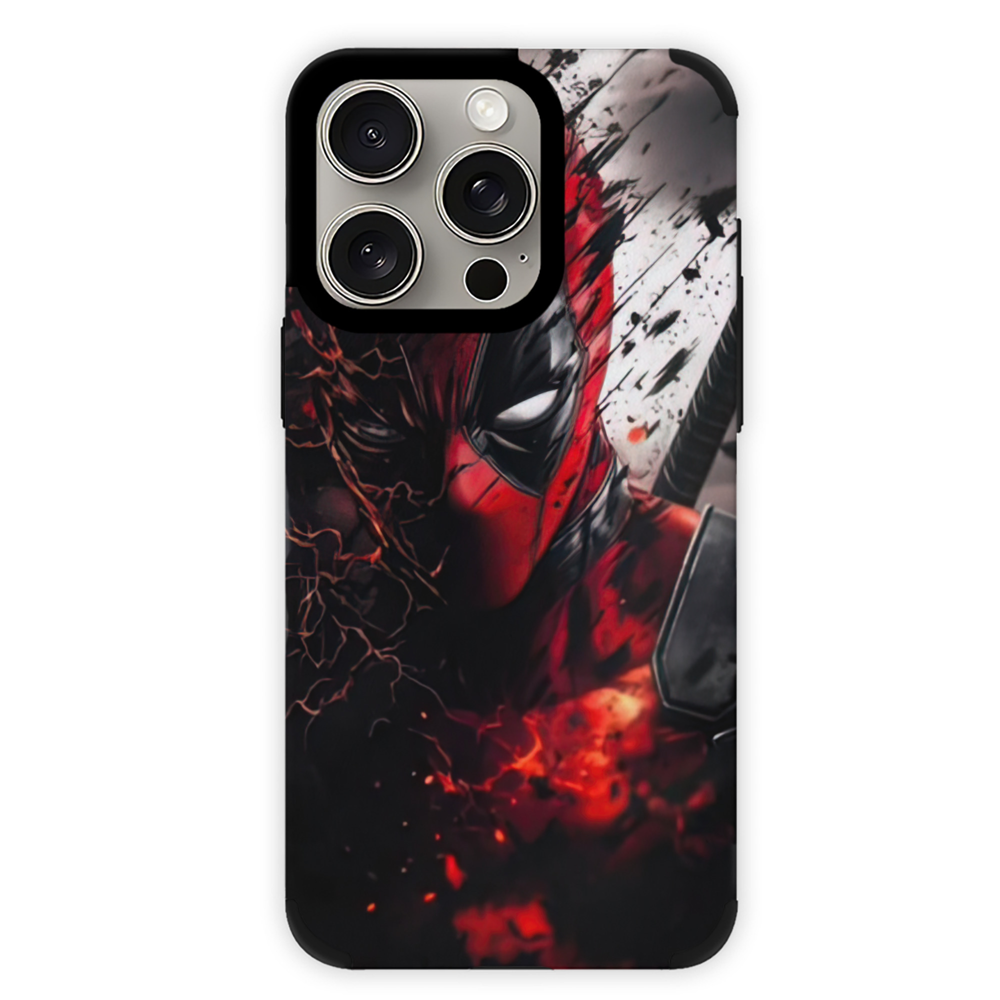 （画像用） Deadpool デッドプール 【iPhone15ProMax対応】 PUレザー スマホケース 耐衝撃＆黄変防止