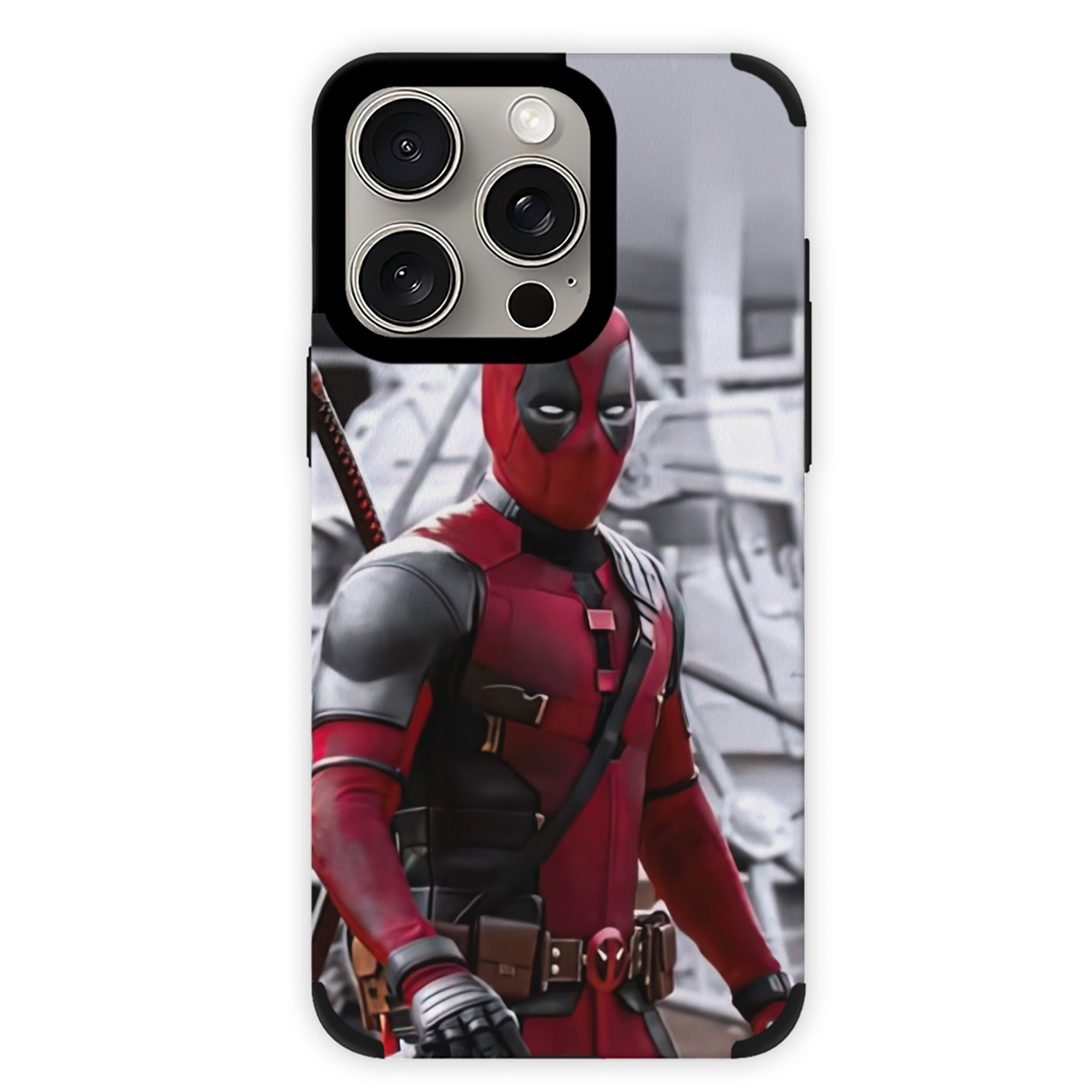 （画像用） Deadpool デッドプール 【iPhone15ProMax対応】 PUレザー スマホケース 耐衝撃＆黄変防止