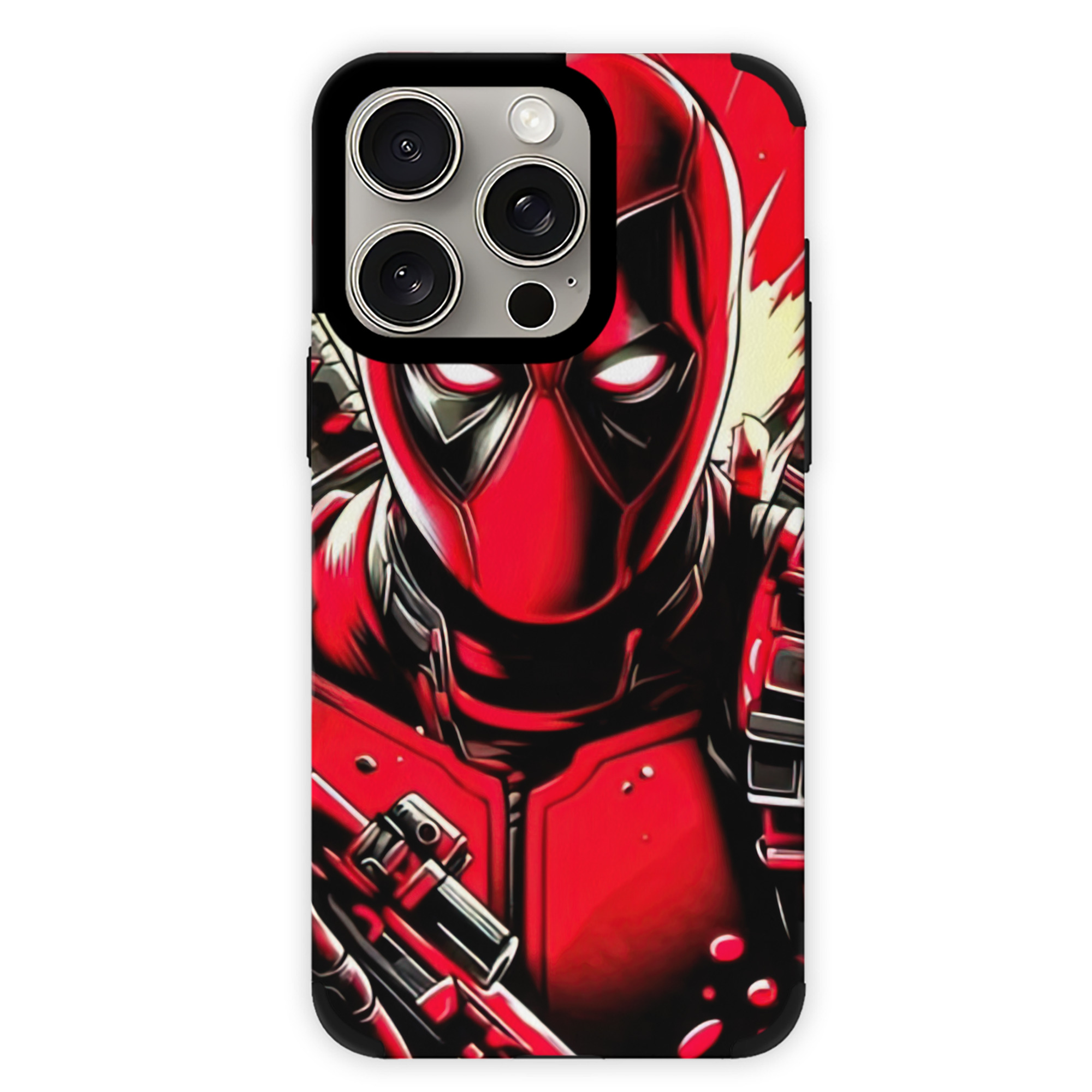 （画像用） Deadpool デッドプール 【iPhone15ProMax対応】 PUレザー スマホケース 耐衝撃＆黄変防止