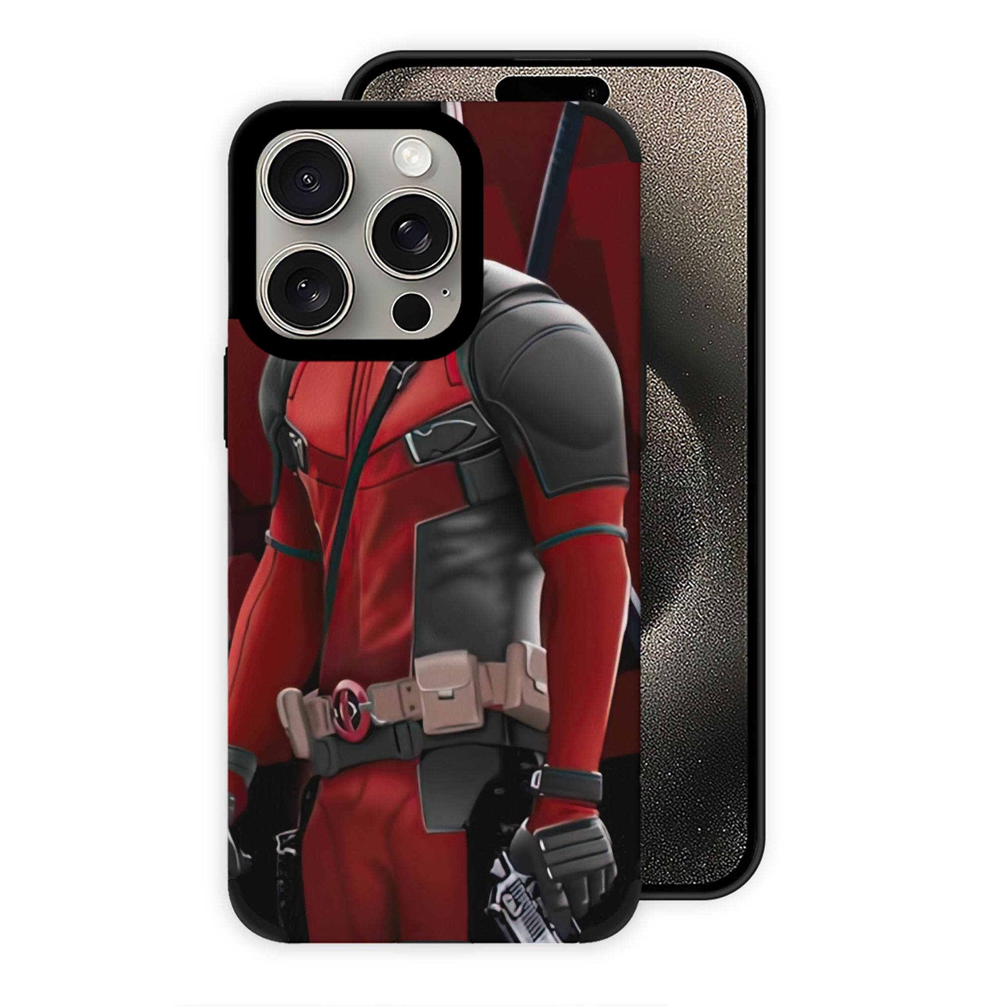 （画像用） Deadpool デッドプール 【iPhone15ProMax対応】 PUレザー スマホケース 耐衝撃＆黄変防止