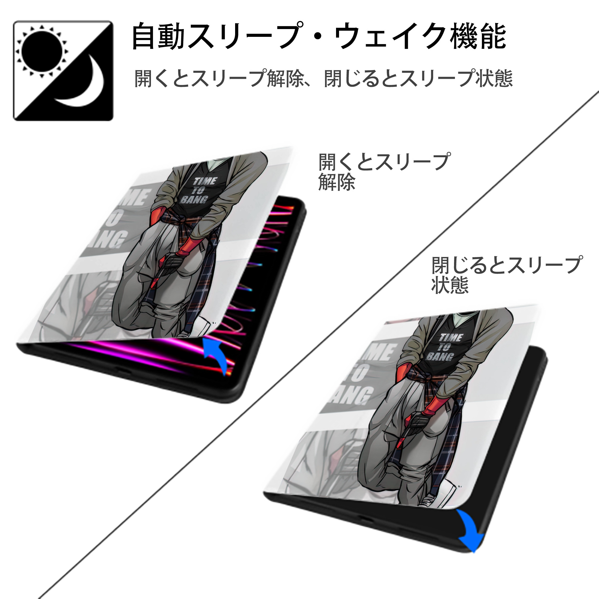 Deadpool デッドプール IPad ケース ペン収納付き 三つ折りスタンド PUレザー×シリコン 対応機種9.5/10.5/10.9インチ
