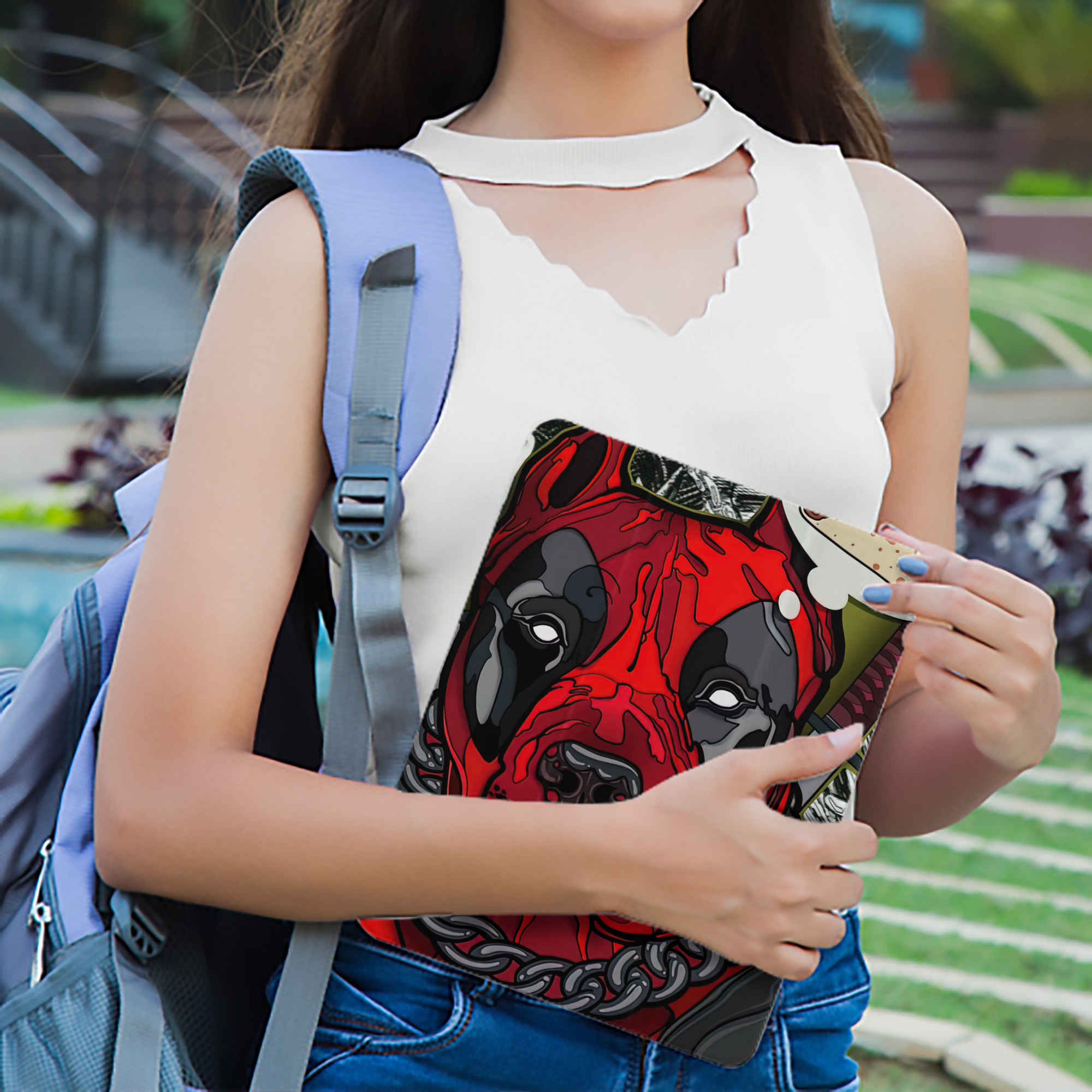 Deadpool デッドプール IPad ケース ペン収納付き 三つ折りスタンド PUレザー×シリコン 対応機種9.5/10.5/10.9インチ