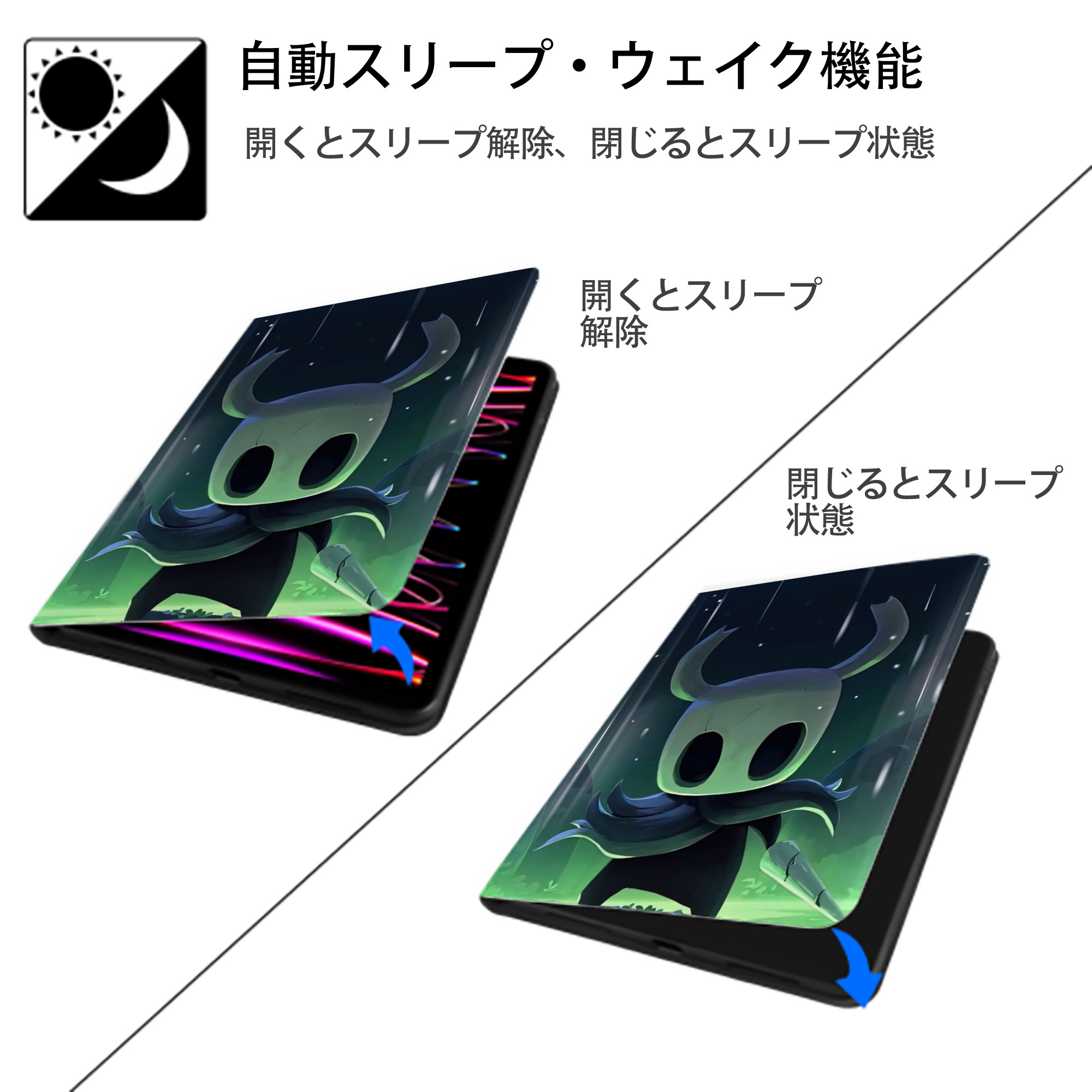 Deadpool デッドプール IPad ケース ペン収納付き 三つ折りスタンド PUレザー×シリコン 対応機種9.5/10.5/10.9インチ