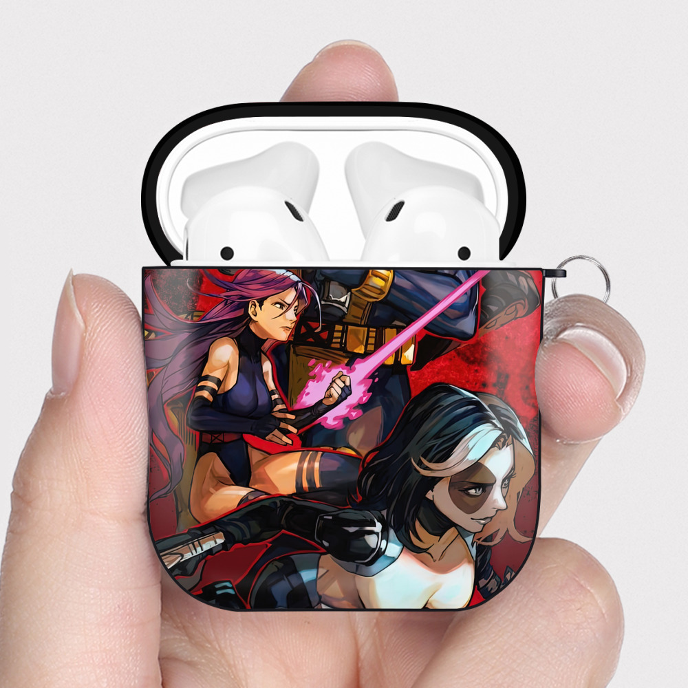 （画像用） Deadpool デッドプール AirPods 第2世代保護ケース ハードシェル ブラック 耐衝撃・防指紋・カラビナ付き