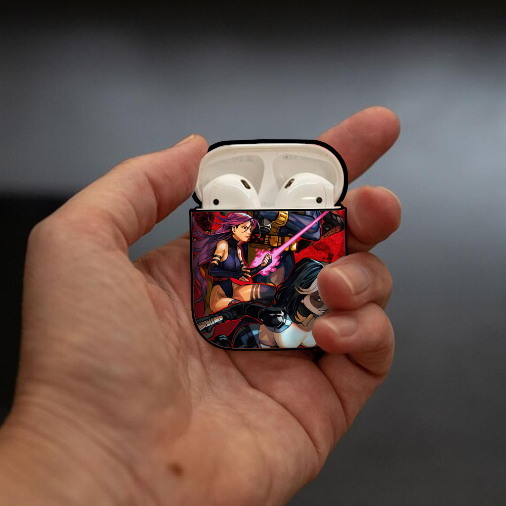 Deadpool デッドプール AirPods 第2世代保護ケース ハードシェル ブラック 耐衝撃・防指紋・カラビナ付き