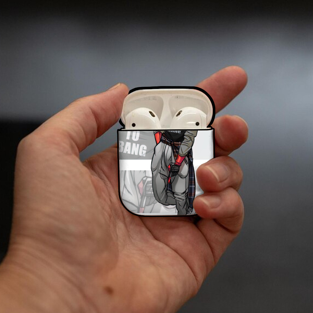 Deadpool デッドプール AirPods 第2世代保護ケース ハードシェル ブラック 耐衝撃・防指紋・カラビナ付き