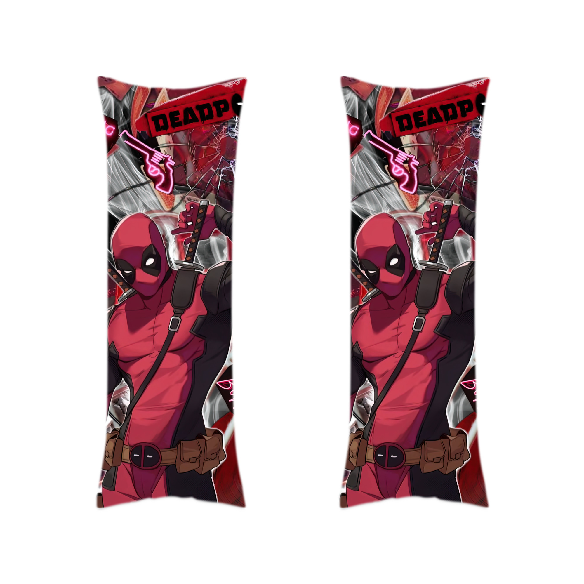 （画像用） Deadpool デッドプール ロング抱き枕カバー 両面プリントタイプ（サイズ選択可）