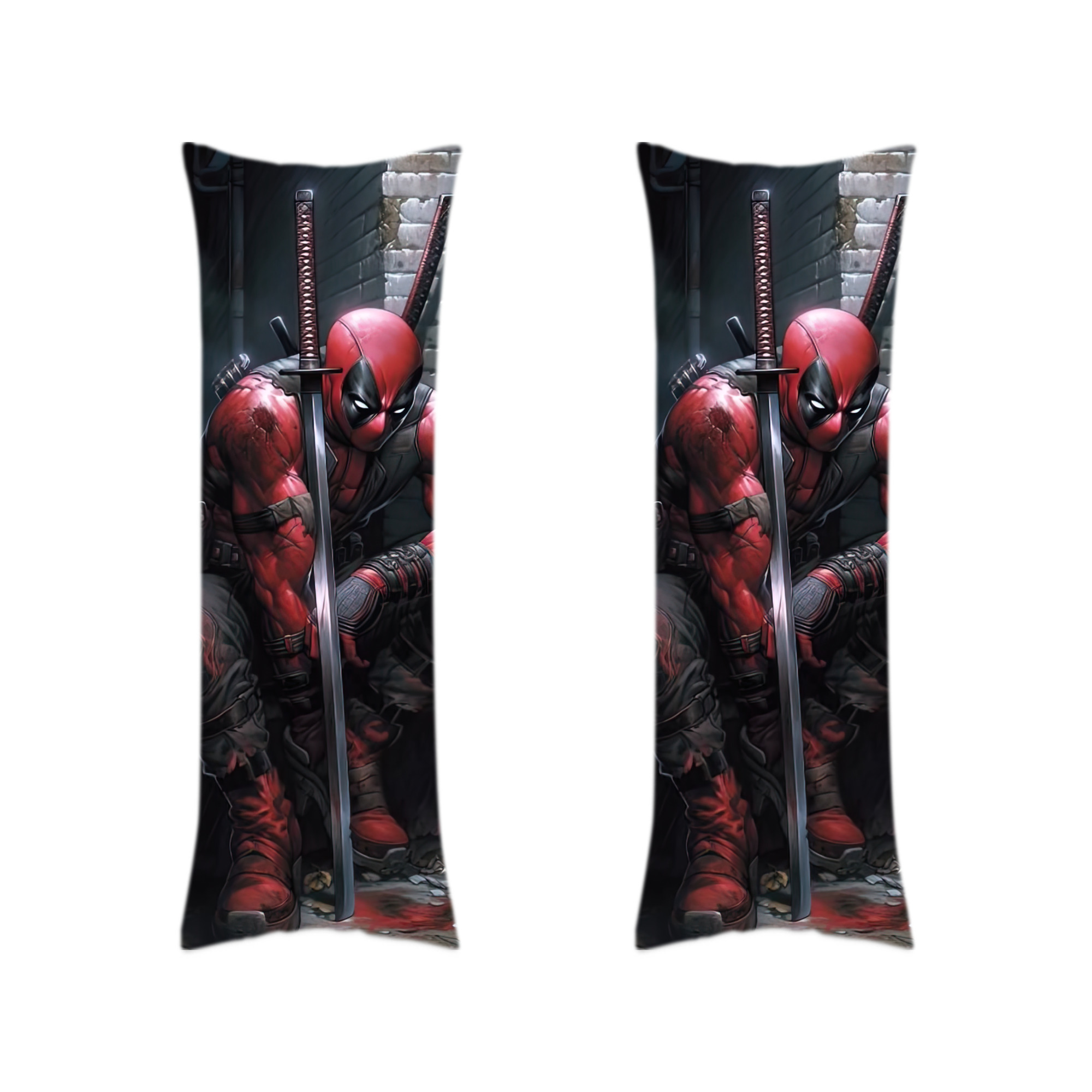 （画像用） Deadpool デッドプール ロング抱き枕カバー 両面プリントタイプ（サイズ選択可）