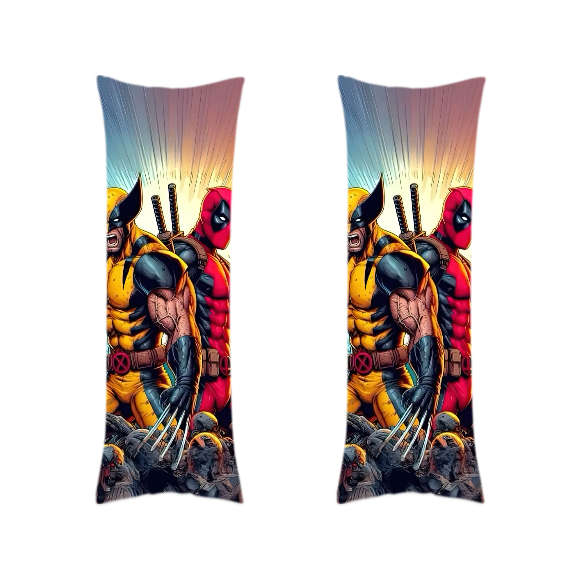 （画像用） Deadpool デッドプール ロング抱き枕カバー 両面プリントタイプ（サイズ選択可）