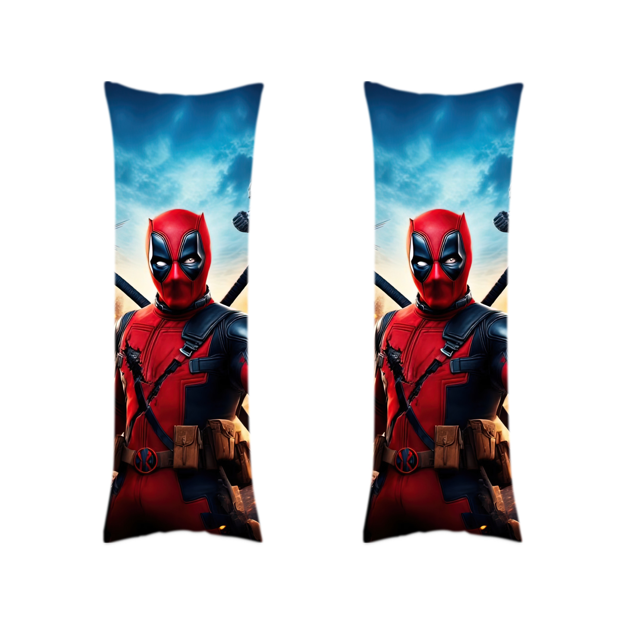 （画像用） Deadpool デッドプール ロング抱き枕カバー 両面プリントタイプ（サイズ選択可）