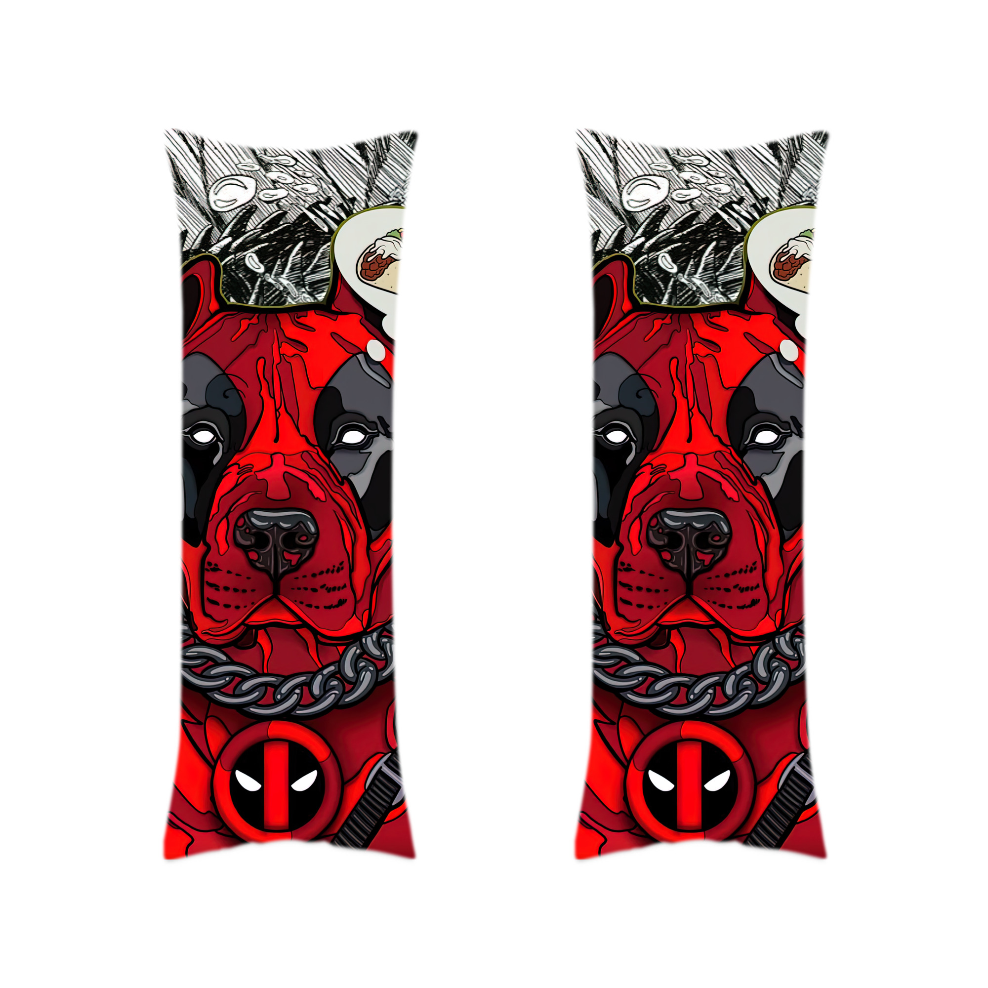 （画像用） Deadpool デッドプール ロング抱き枕カバー 両面プリントタイプ（サイズ選択可）