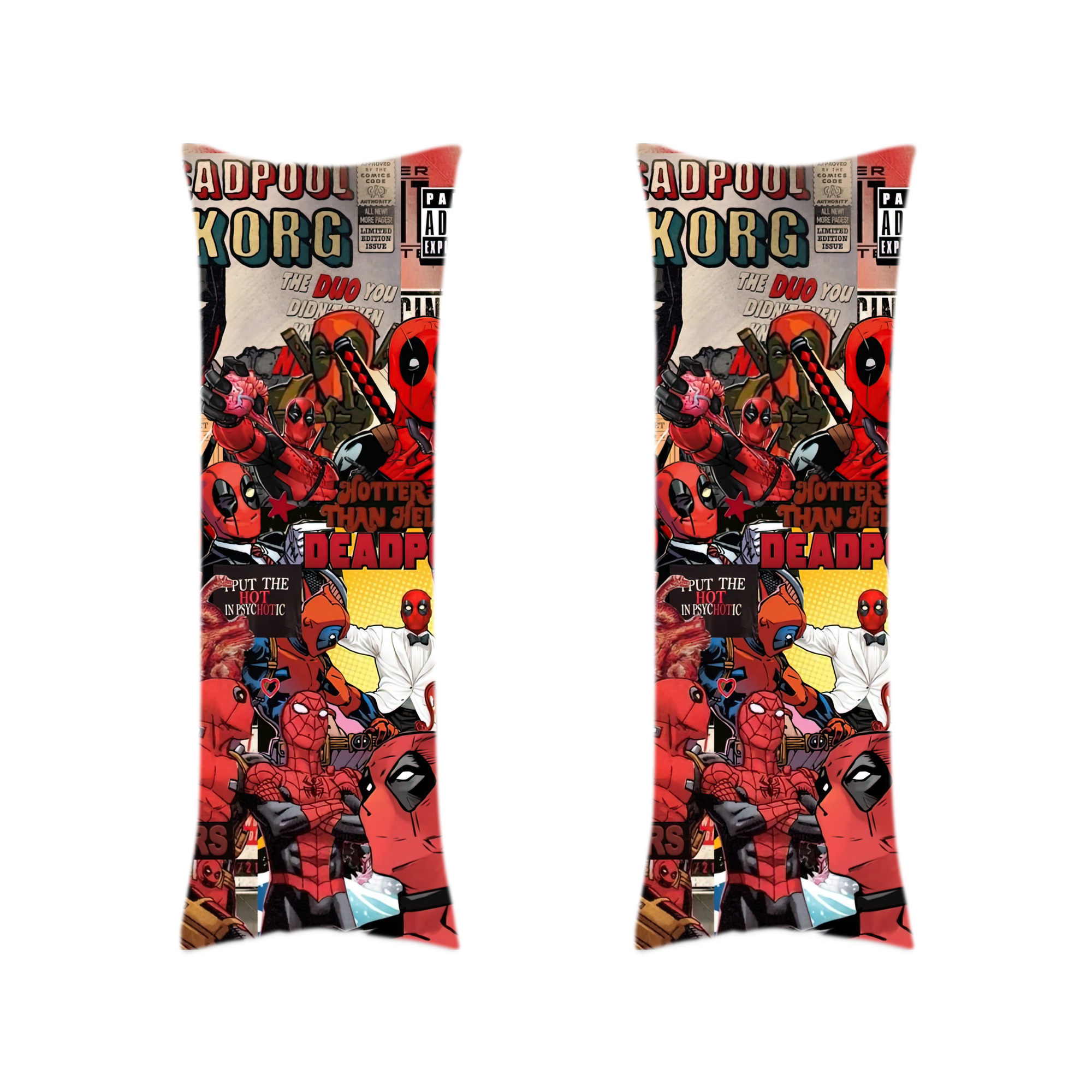 （画像用） Deadpool デッドプール ロング抱き枕カバー 両面プリントタイプ（サイズ選択可）