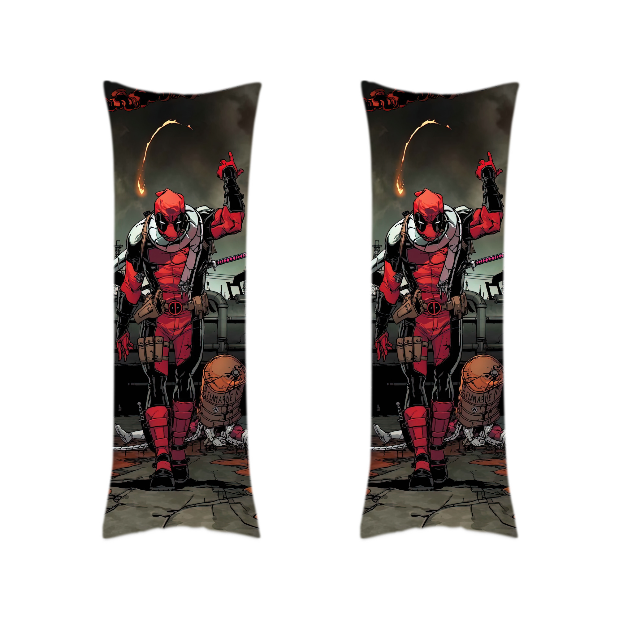 （画像用） Deadpool デッドプール ロング抱き枕カバー 両面プリントタイプ（サイズ選択可）