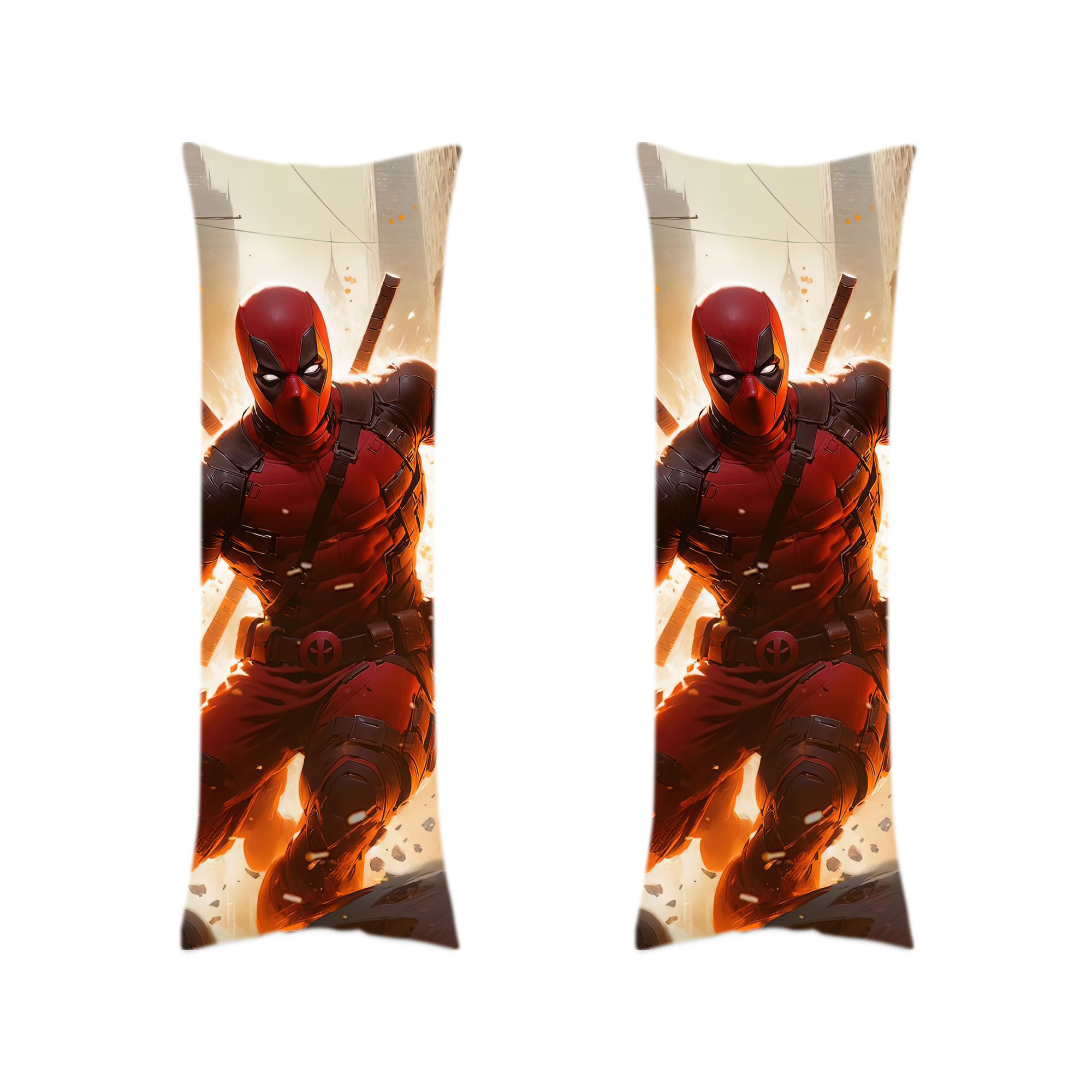 （画像用） Deadpool デッドプール ロング抱き枕カバー 両面プリントタイプ（サイズ選択可）