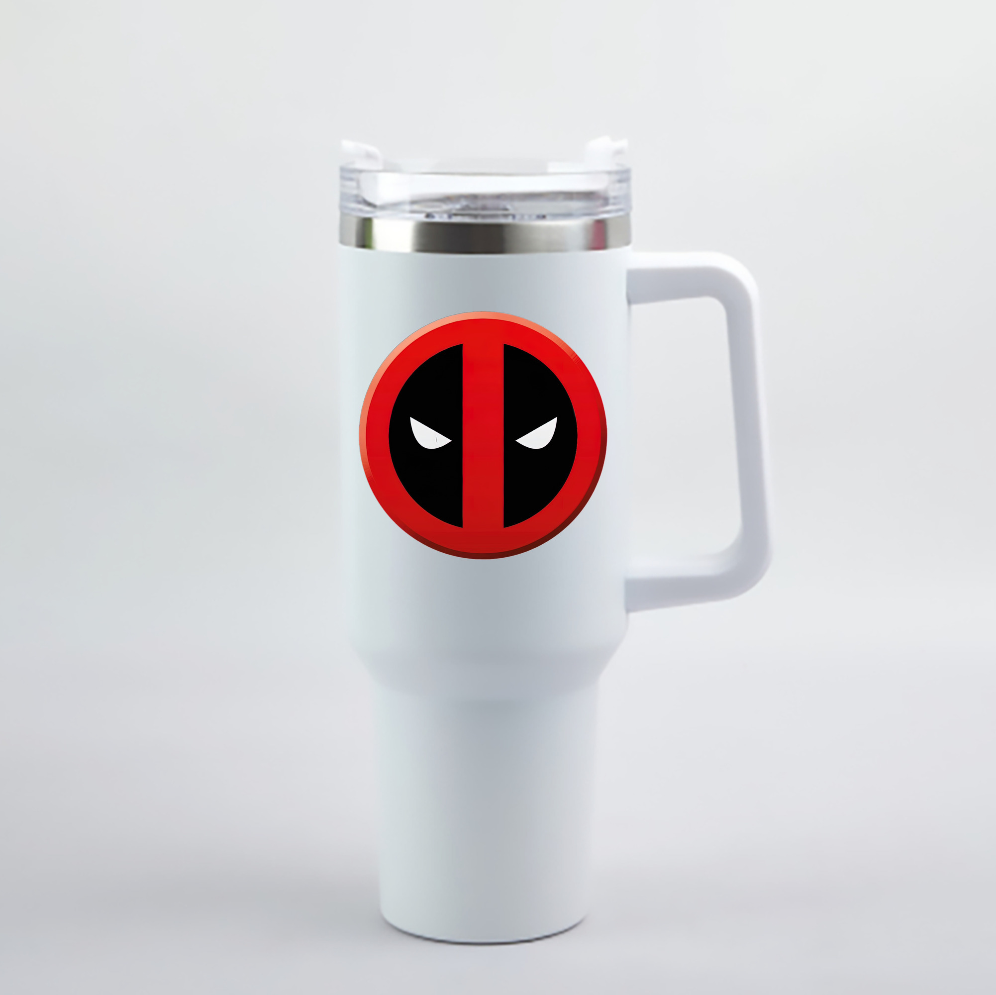 （画像用） Deadpool デッドプール 1200mL車用タンブラー - クリスタルステッカー（プラスチックストロー付き）
