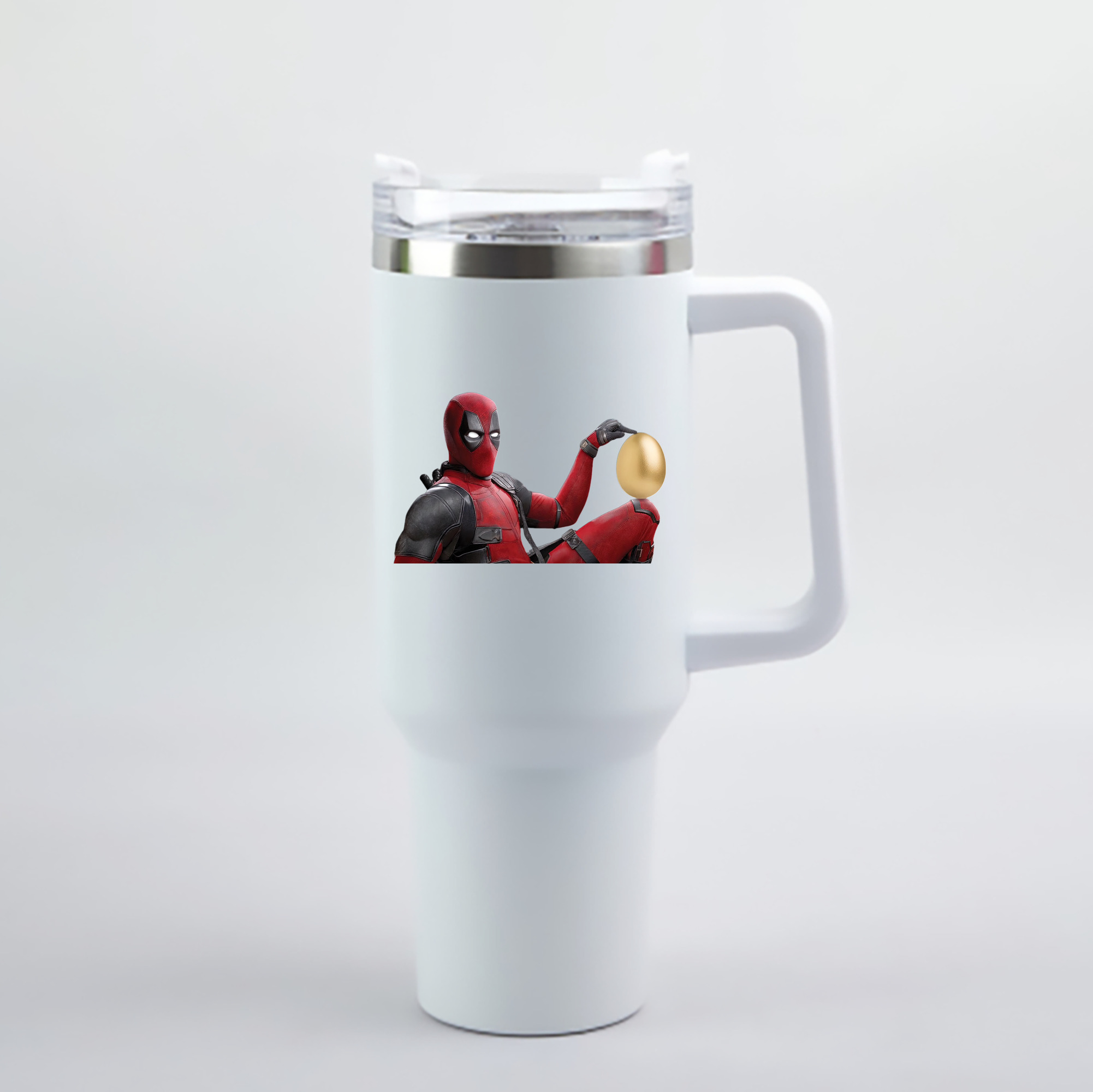 （画像用） Deadpool デッドプール 1200mL車用タンブラー - クリスタルステッカー（プラスチックストロー付き）