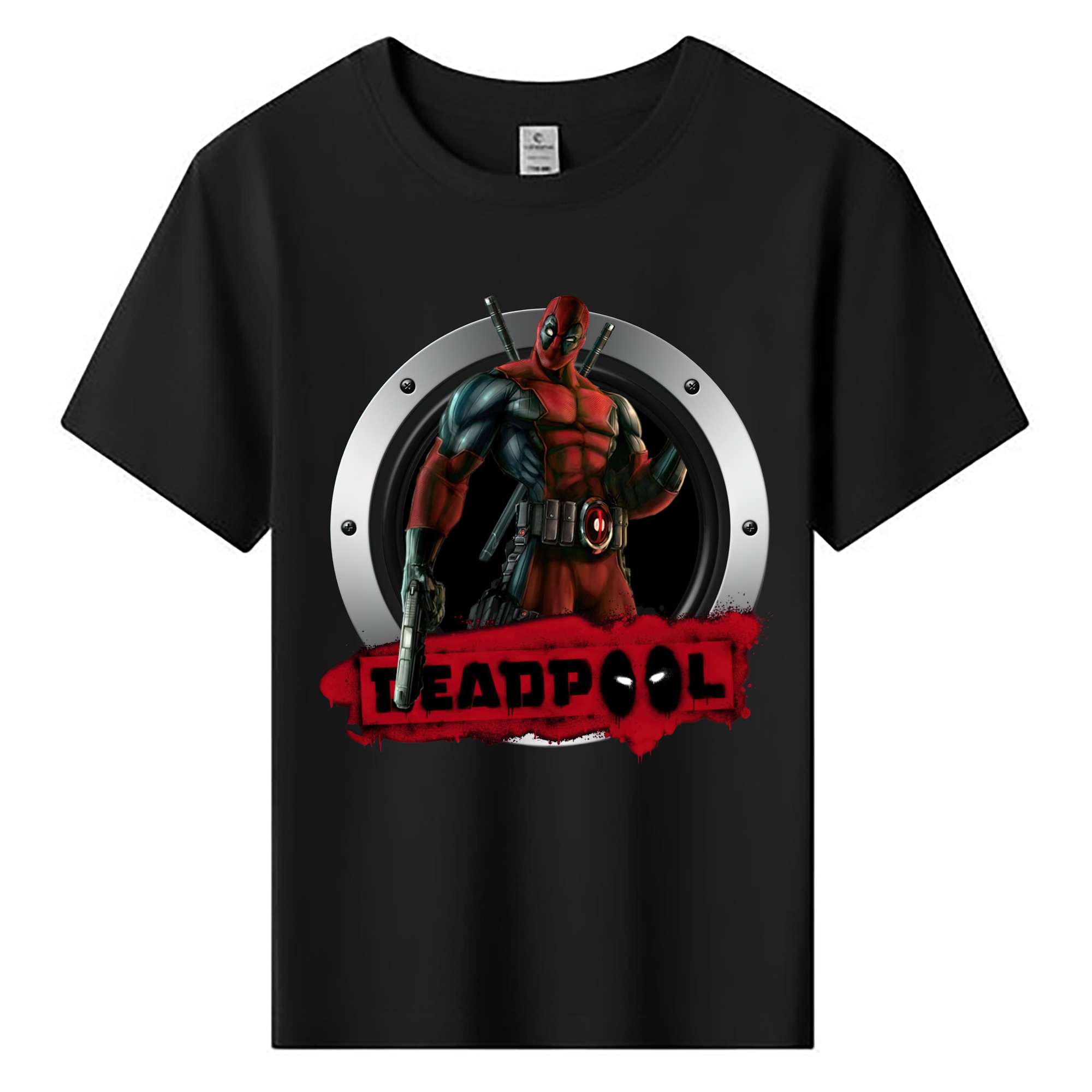 （画像用） Deadpool デッドプール 綿100％キッズTシャツ（フロントプリント）