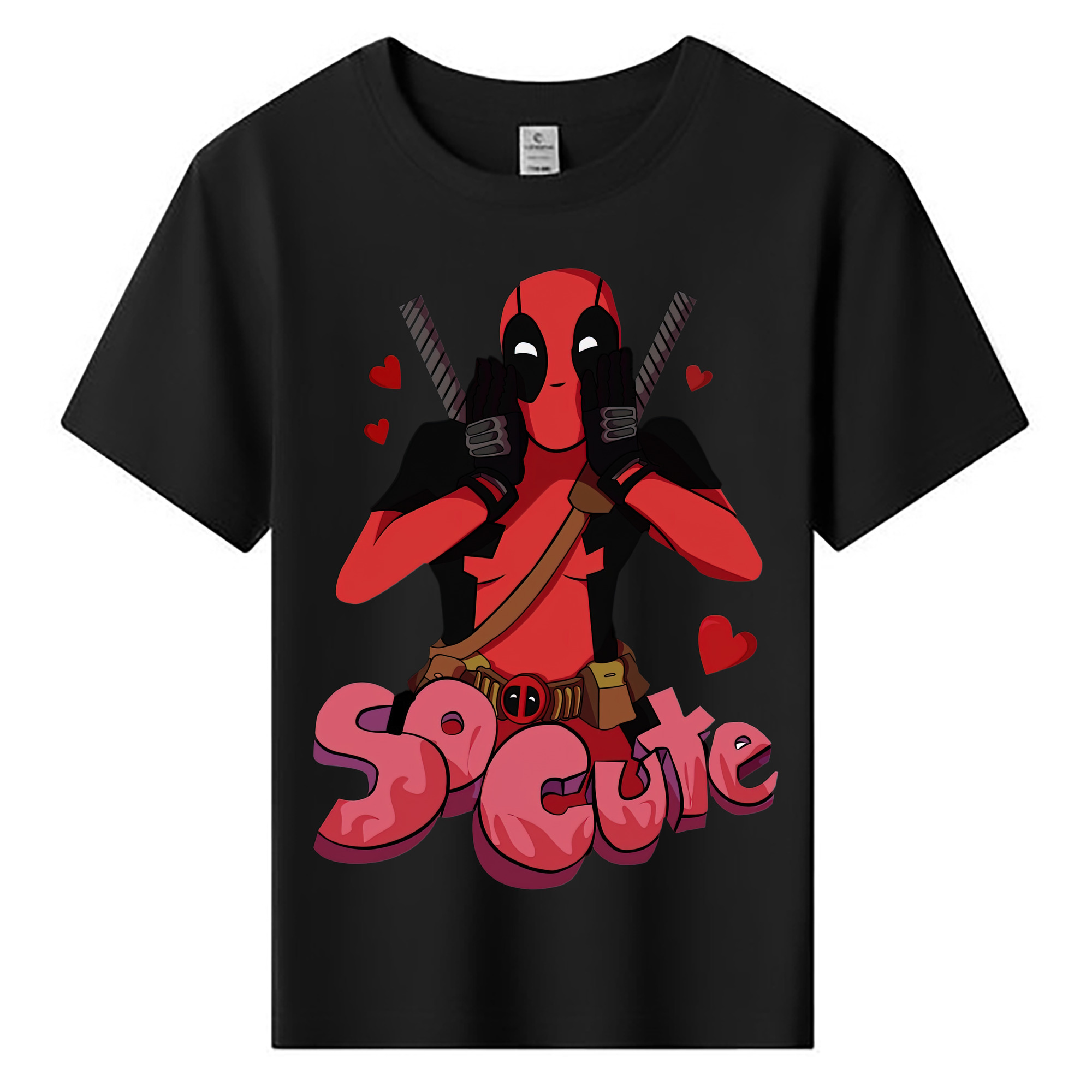 （画像用） Deadpool デッドプール 綿100％キッズTシャツ（フロントプリント）