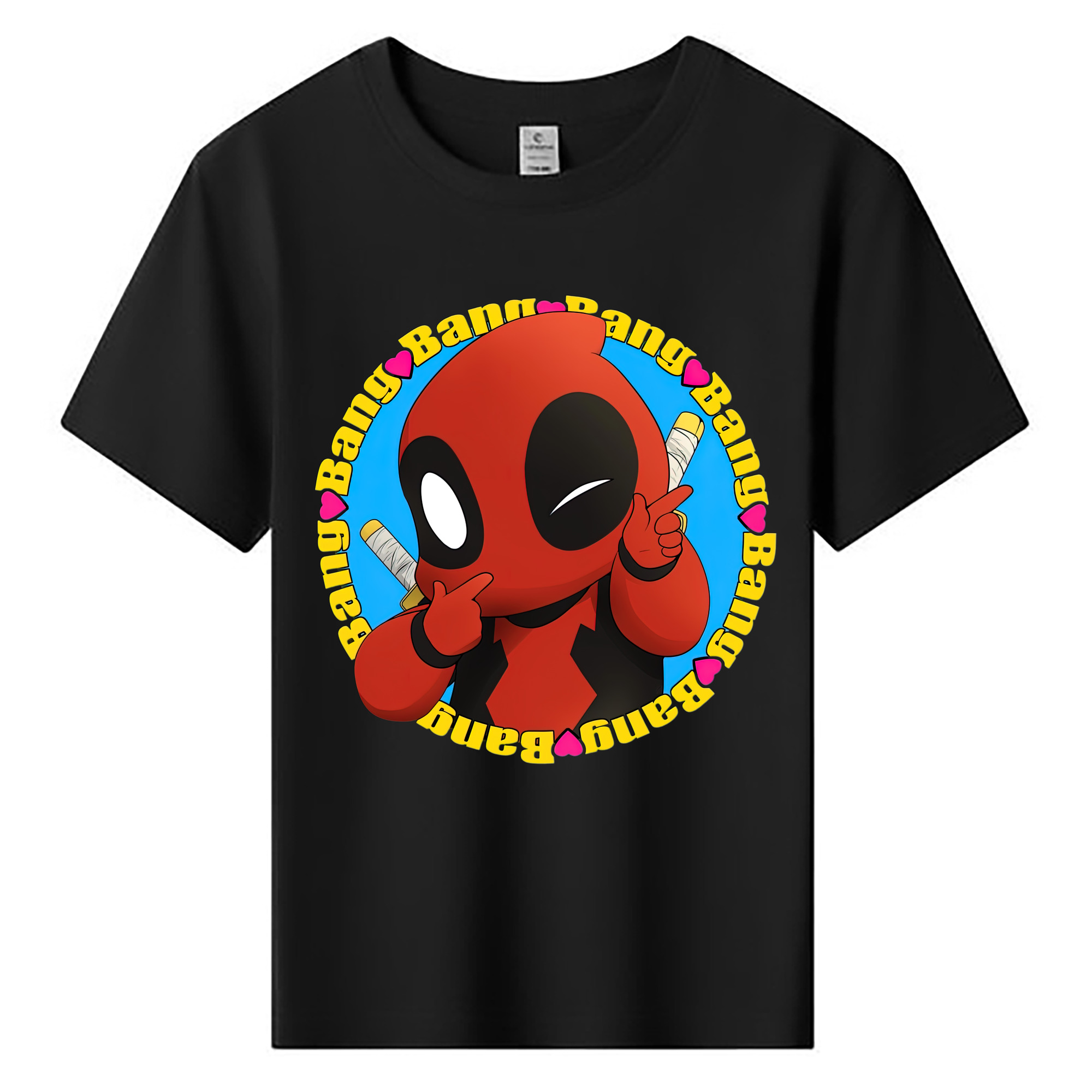（画像用） Deadpool デッドプール 綿100％キッズTシャツ（フロントプリント）