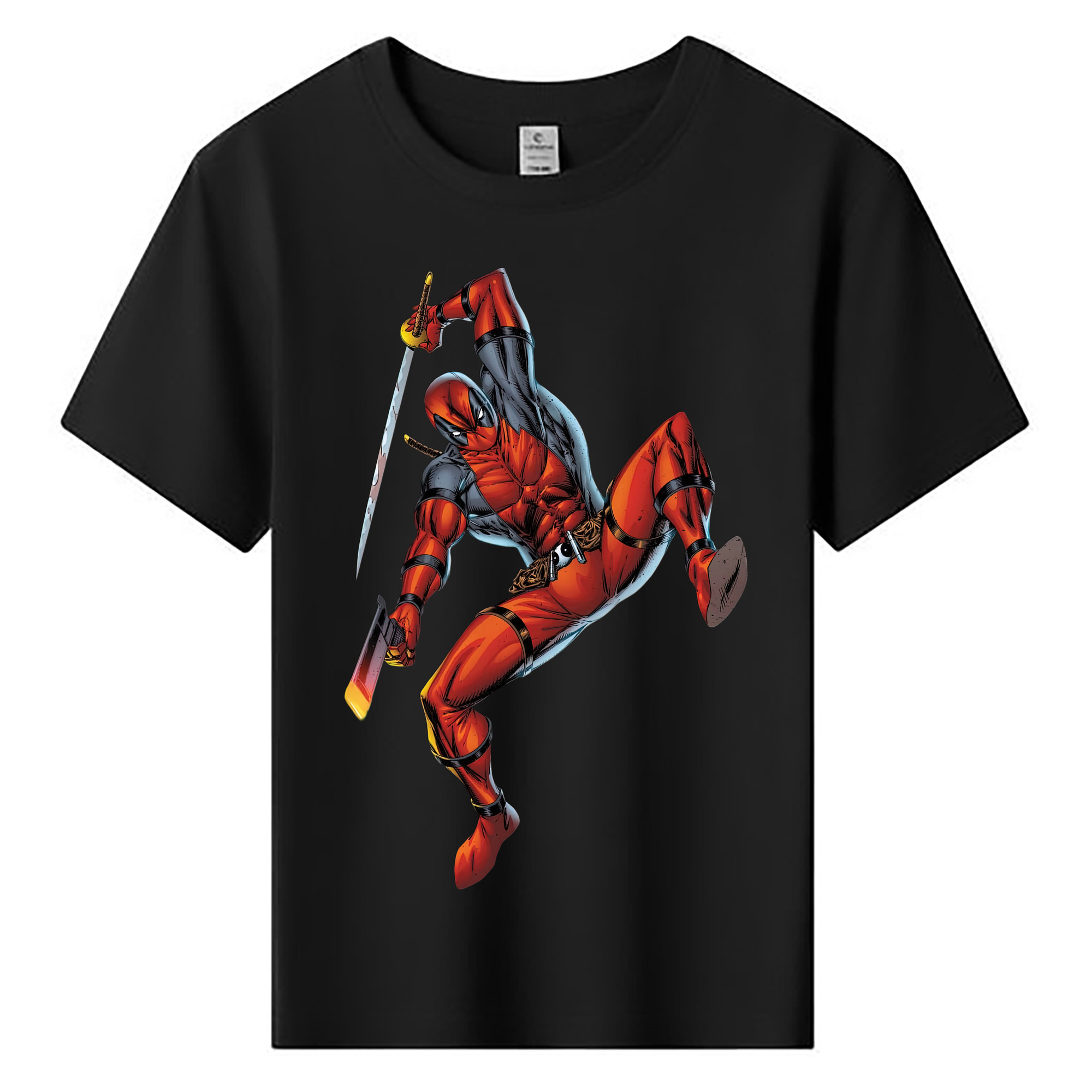 （画像用） Deadpool デッドプール 綿100％キッズTシャツ（フロントプリント）