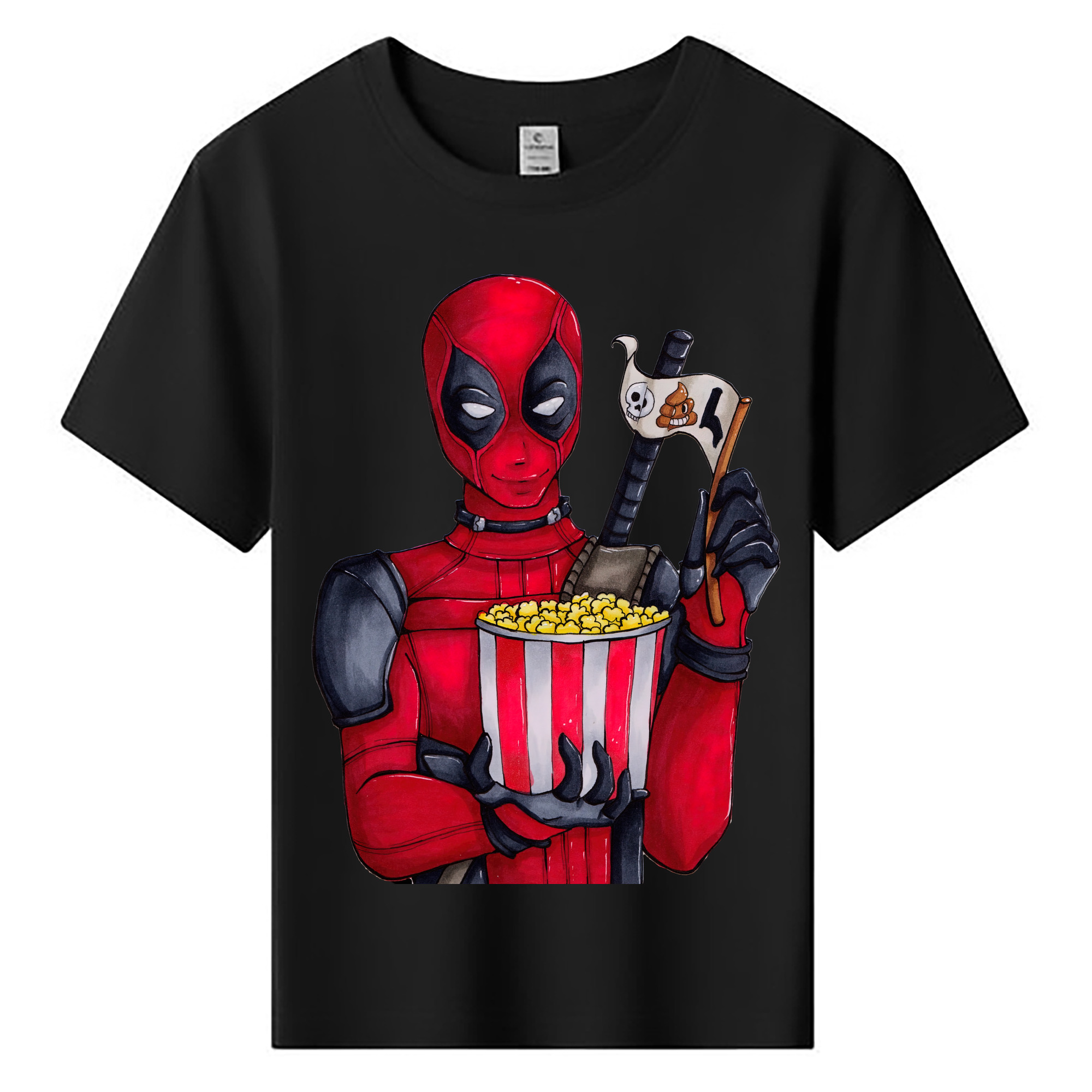 （画像用） Deadpool デッドプール 綿100％キッズTシャツ（フロントプリント）