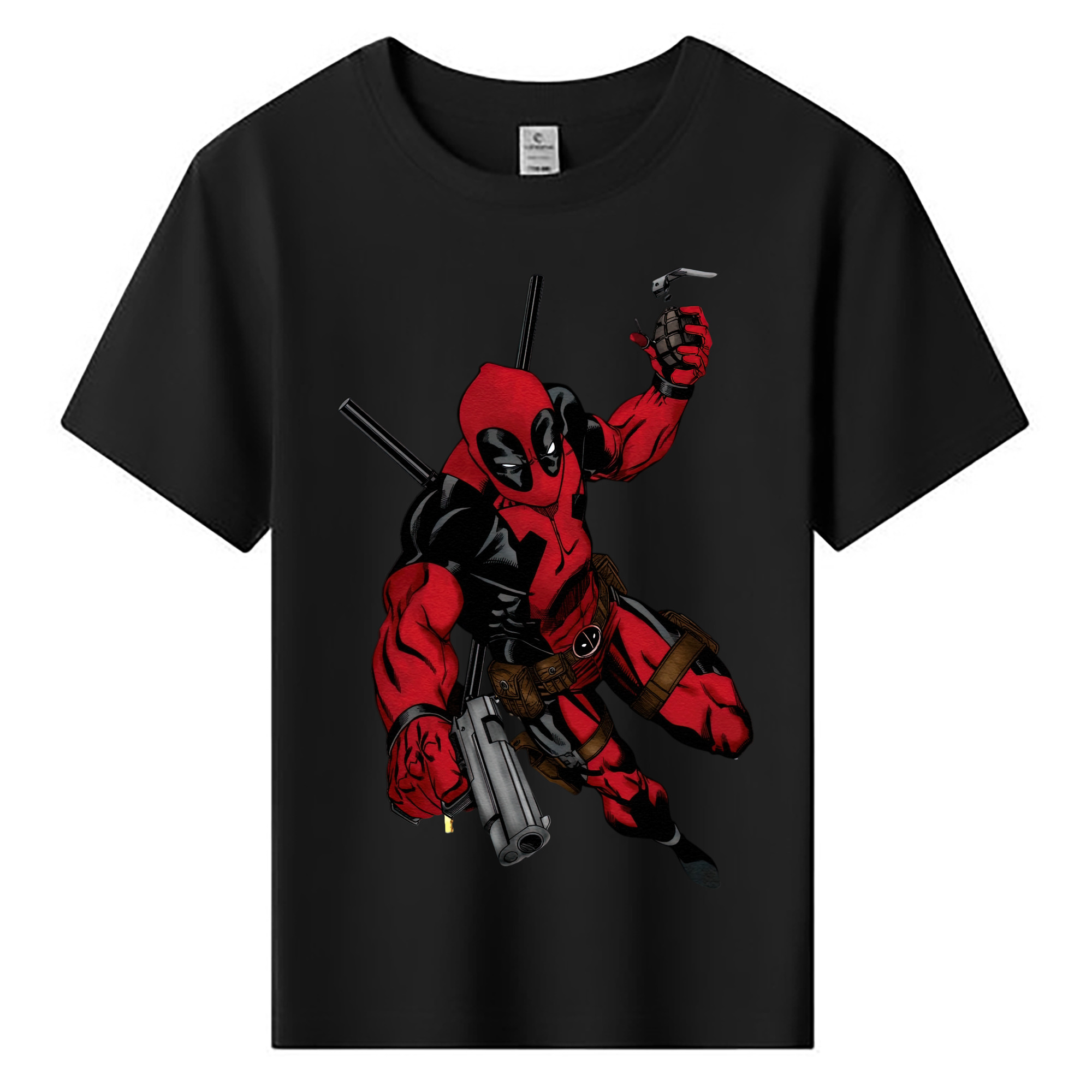 （画像用） Deadpool デッドプール 綿100％キッズTシャツ（フロントプリント）