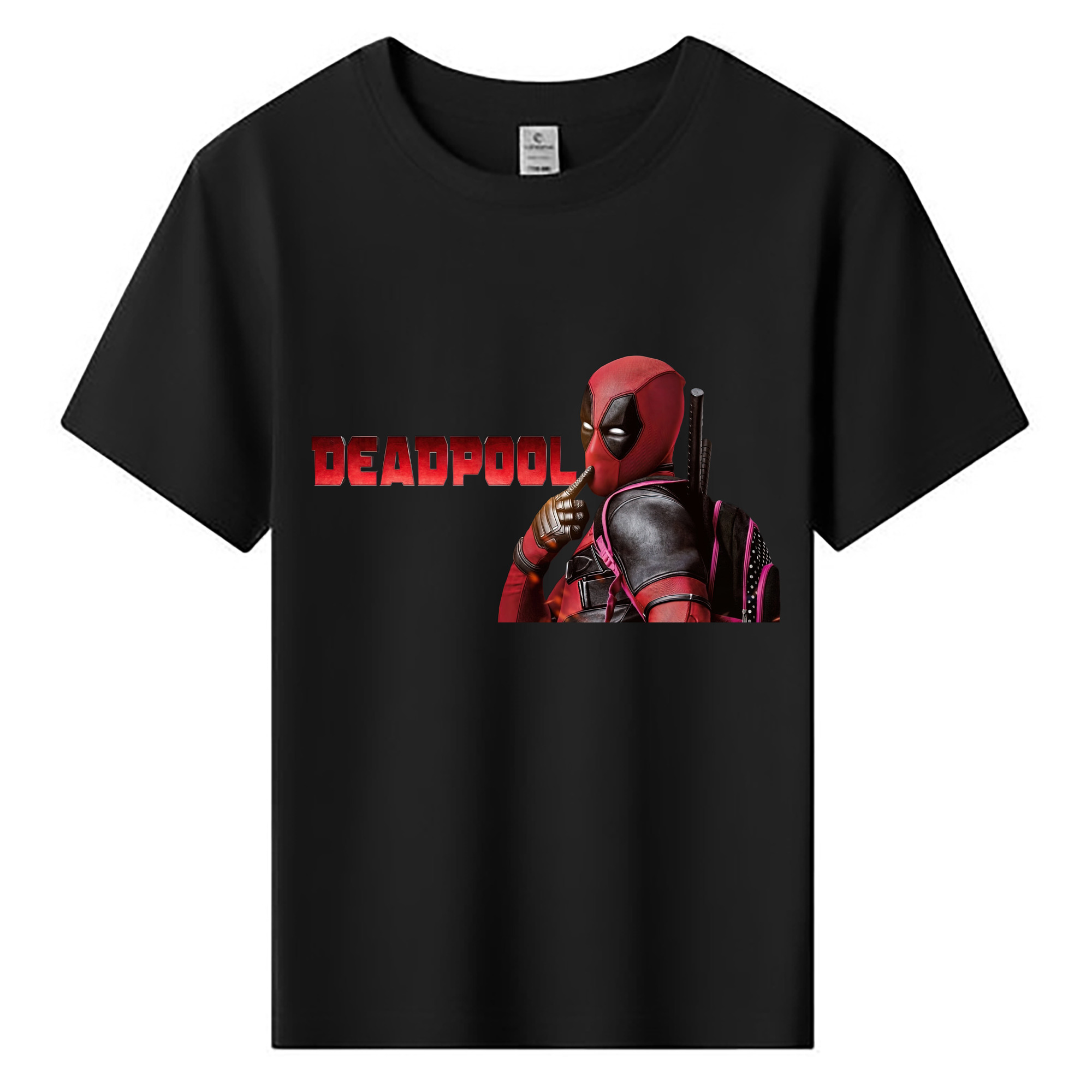 （画像用） Deadpool デッドプール 綿100％キッズTシャツ（フロントプリント）
