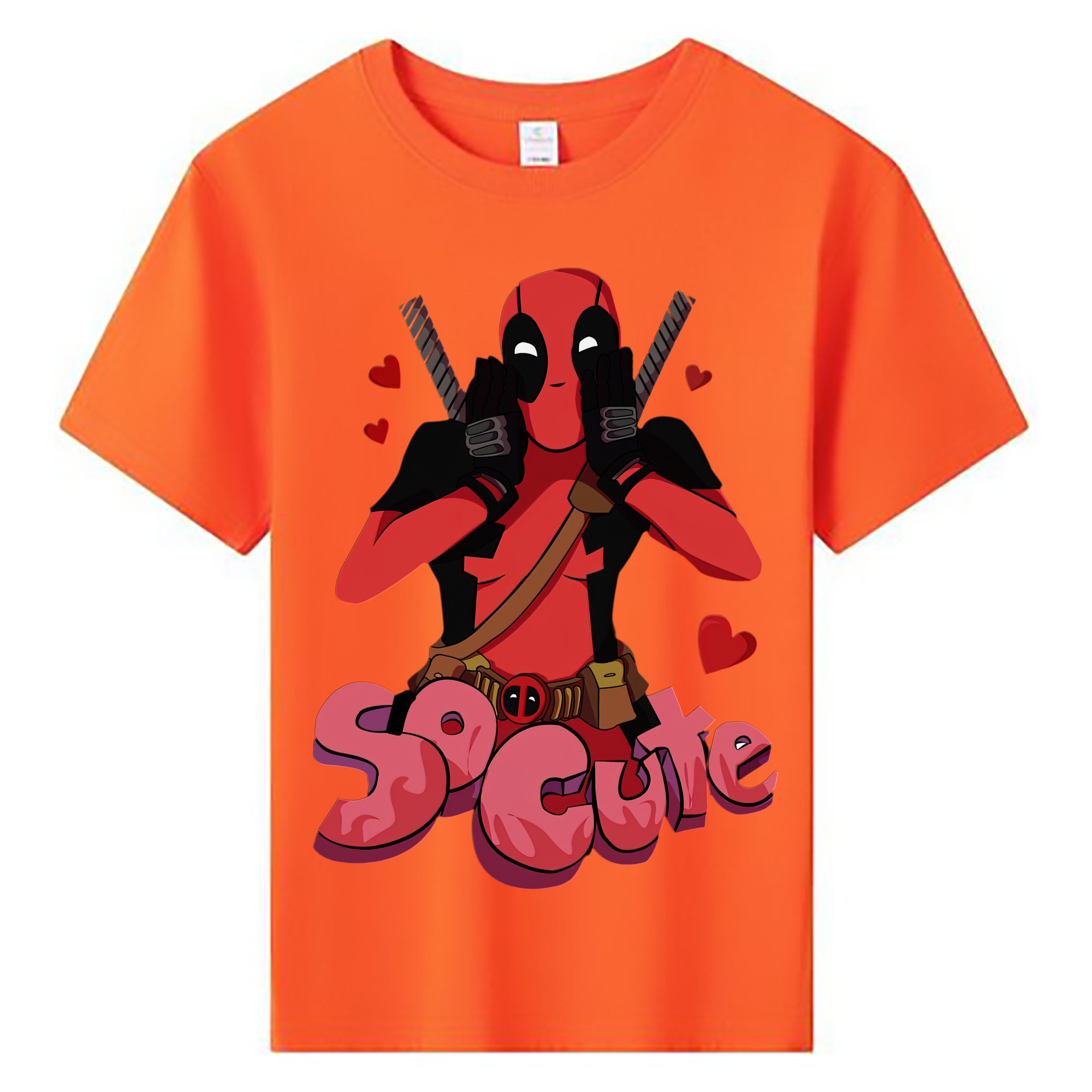 （画像用） Deadpool デッドプール 綿100％キッズTシャツ（フロントプリント）