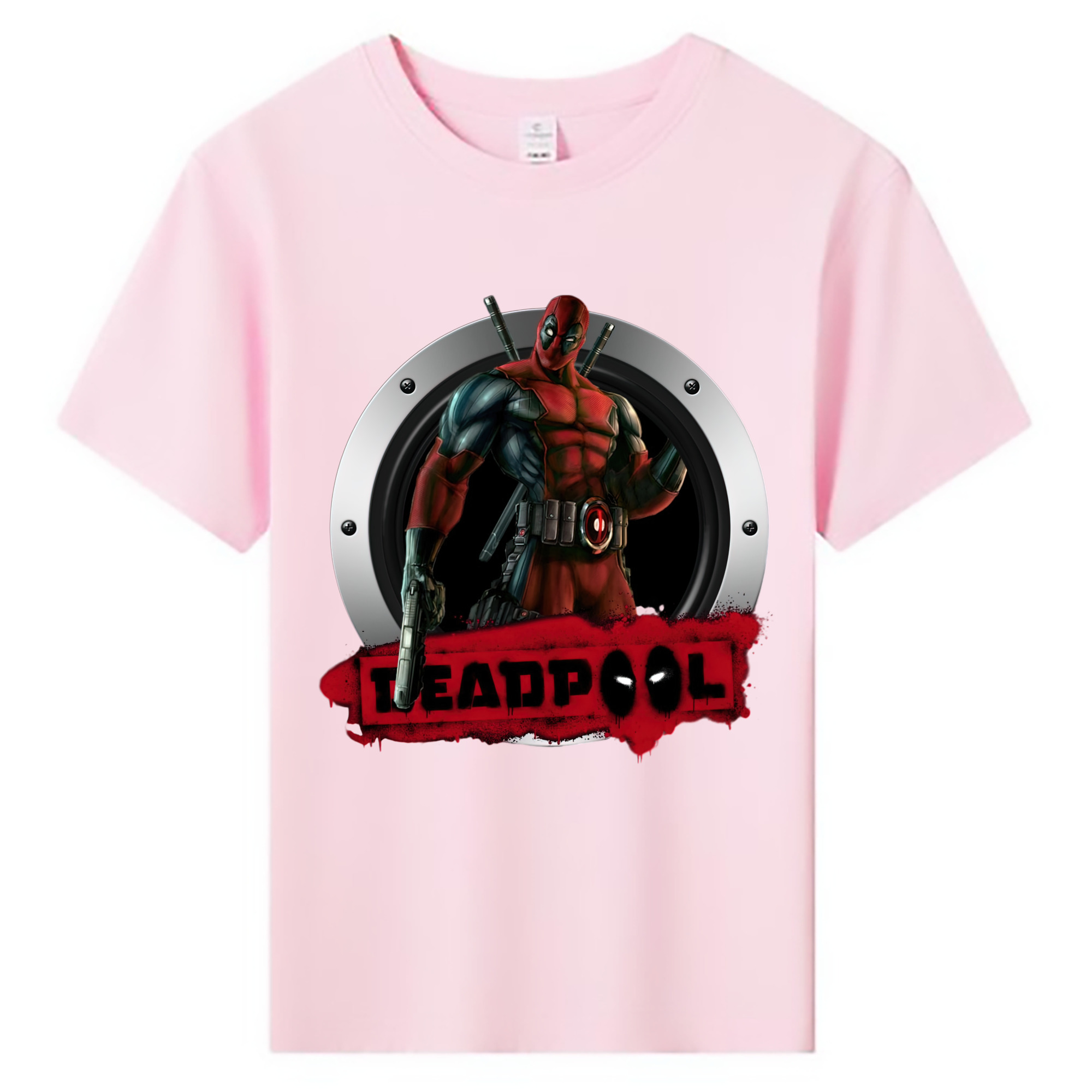 （画像用） Deadpool デッドプール 綿100％キッズTシャツ（フロントプリント）