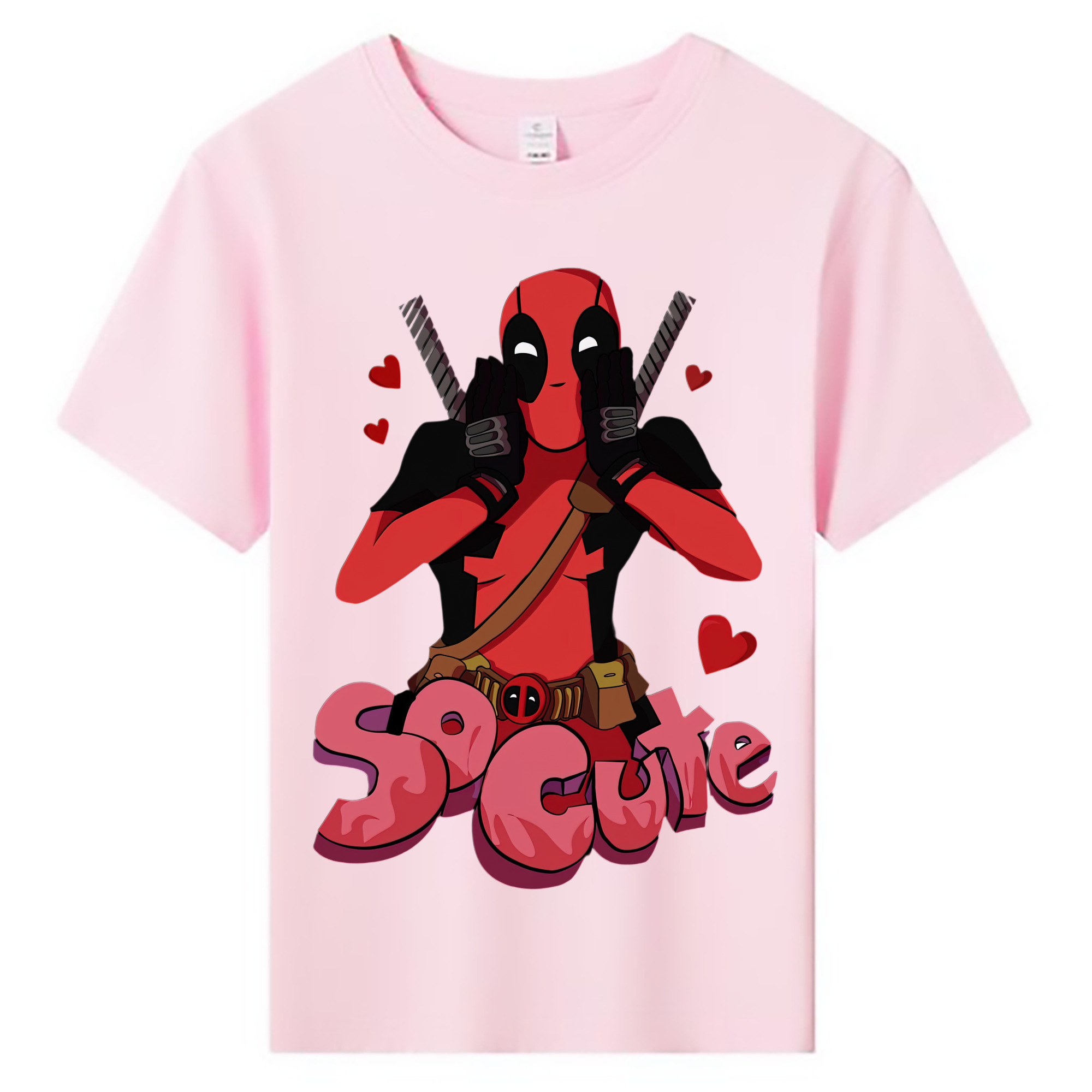 （画像用） Deadpool デッドプール 綿100％キッズTシャツ（フロントプリント）
