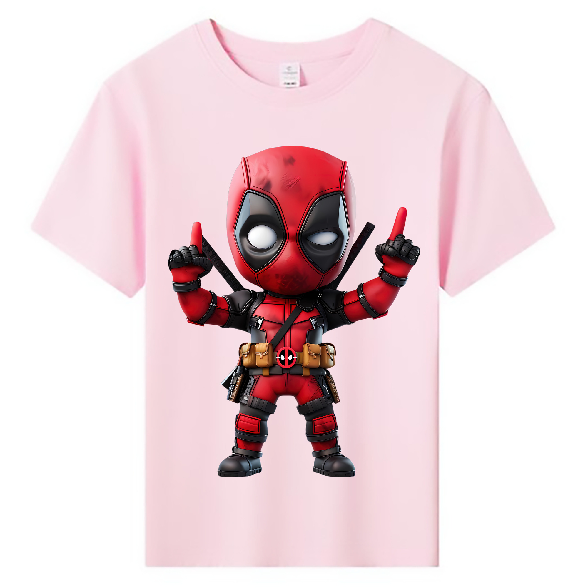 （画像用） Deadpool デッドプール 綿100％キッズTシャツ（フロントプリント）