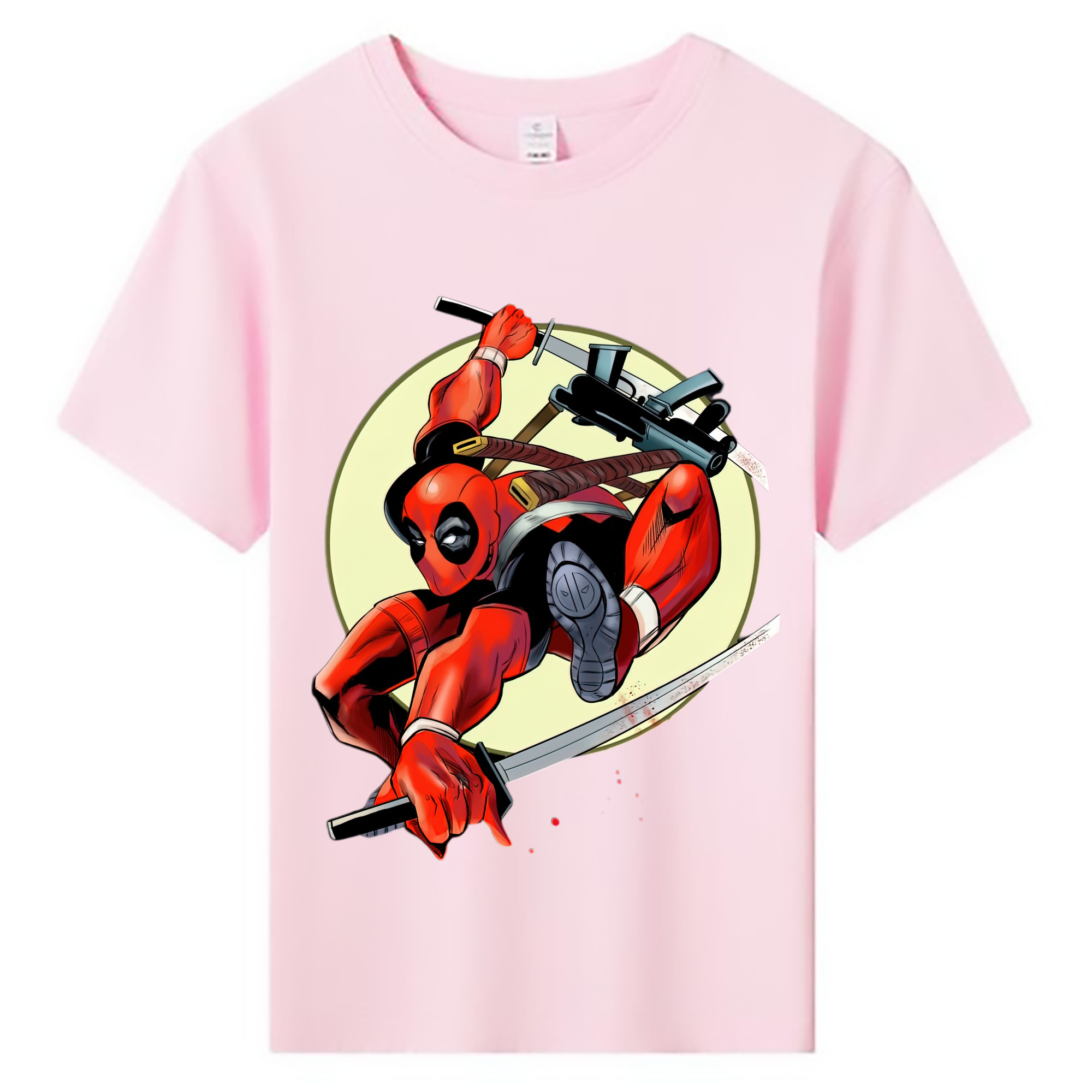 （画像用） Deadpool デッドプール 綿100％キッズTシャツ（フロントプリント）