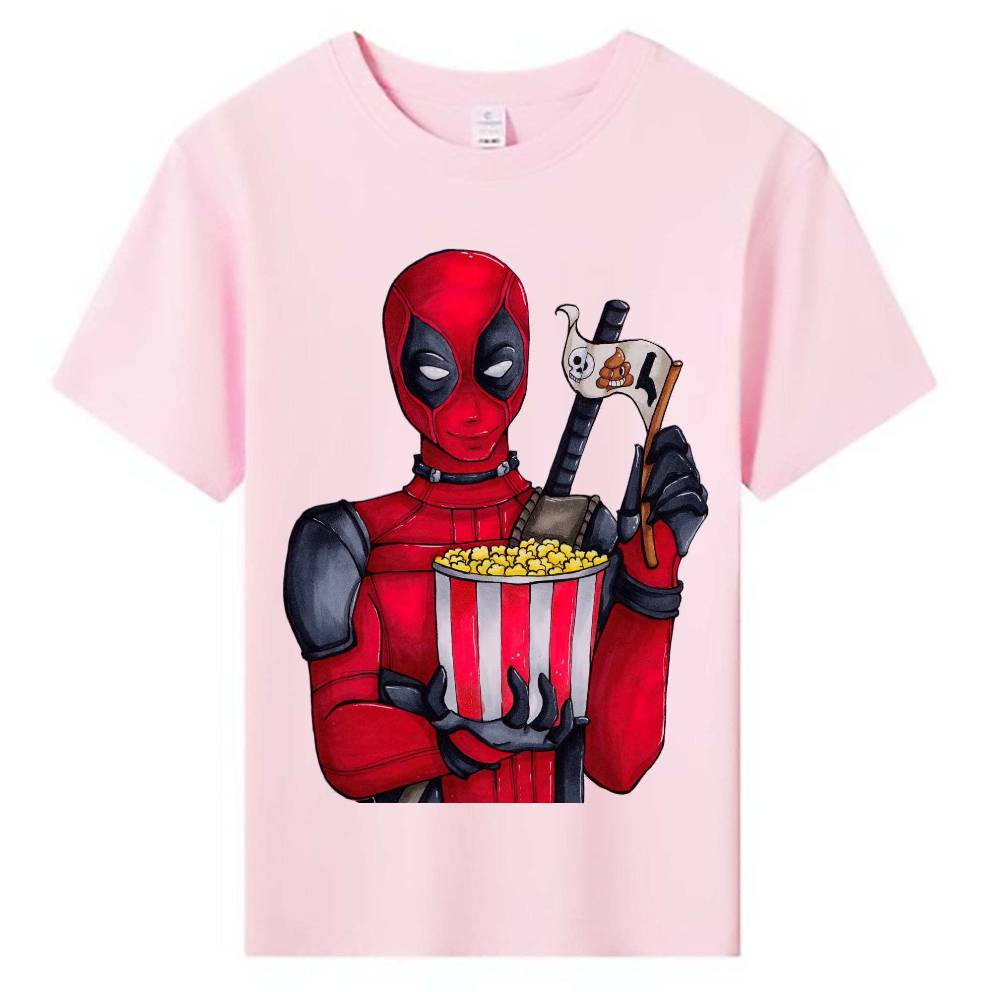 （画像用） Deadpool デッドプール 綿100％キッズTシャツ（フロントプリント）