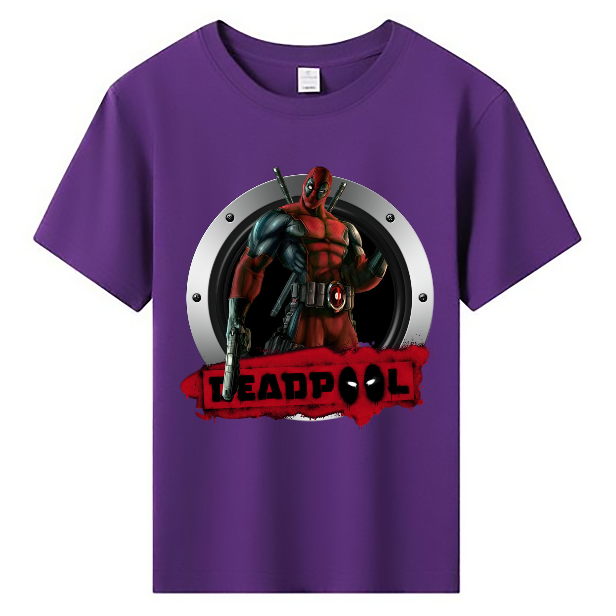 （画像用） Deadpool デッドプール 綿100％キッズTシャツ（フロントプリント）