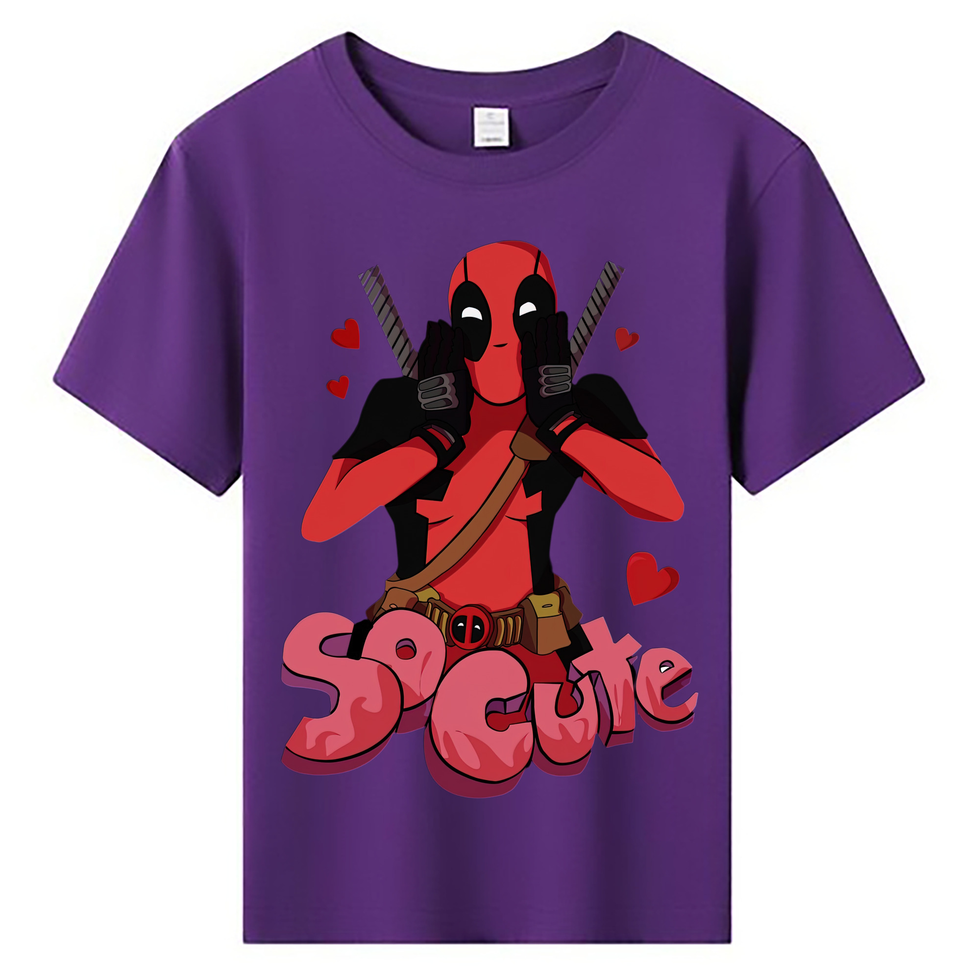 （画像用） Deadpool デッドプール 綿100％キッズTシャツ（フロントプリント）