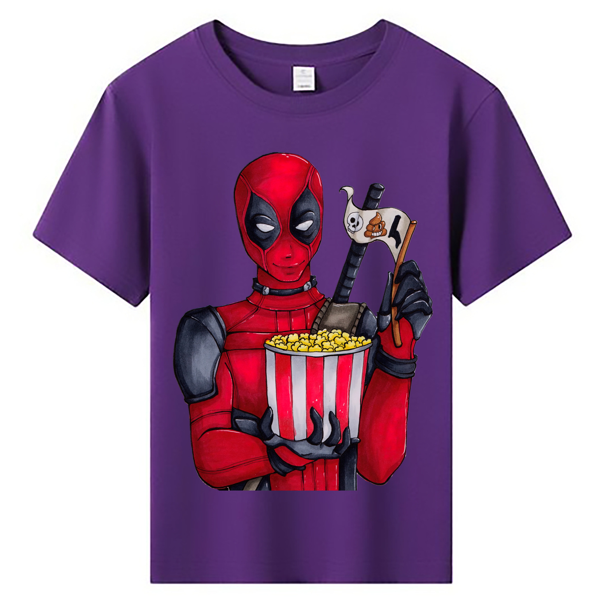 （画像用） Deadpool デッドプール 綿100％キッズTシャツ（フロントプリント）