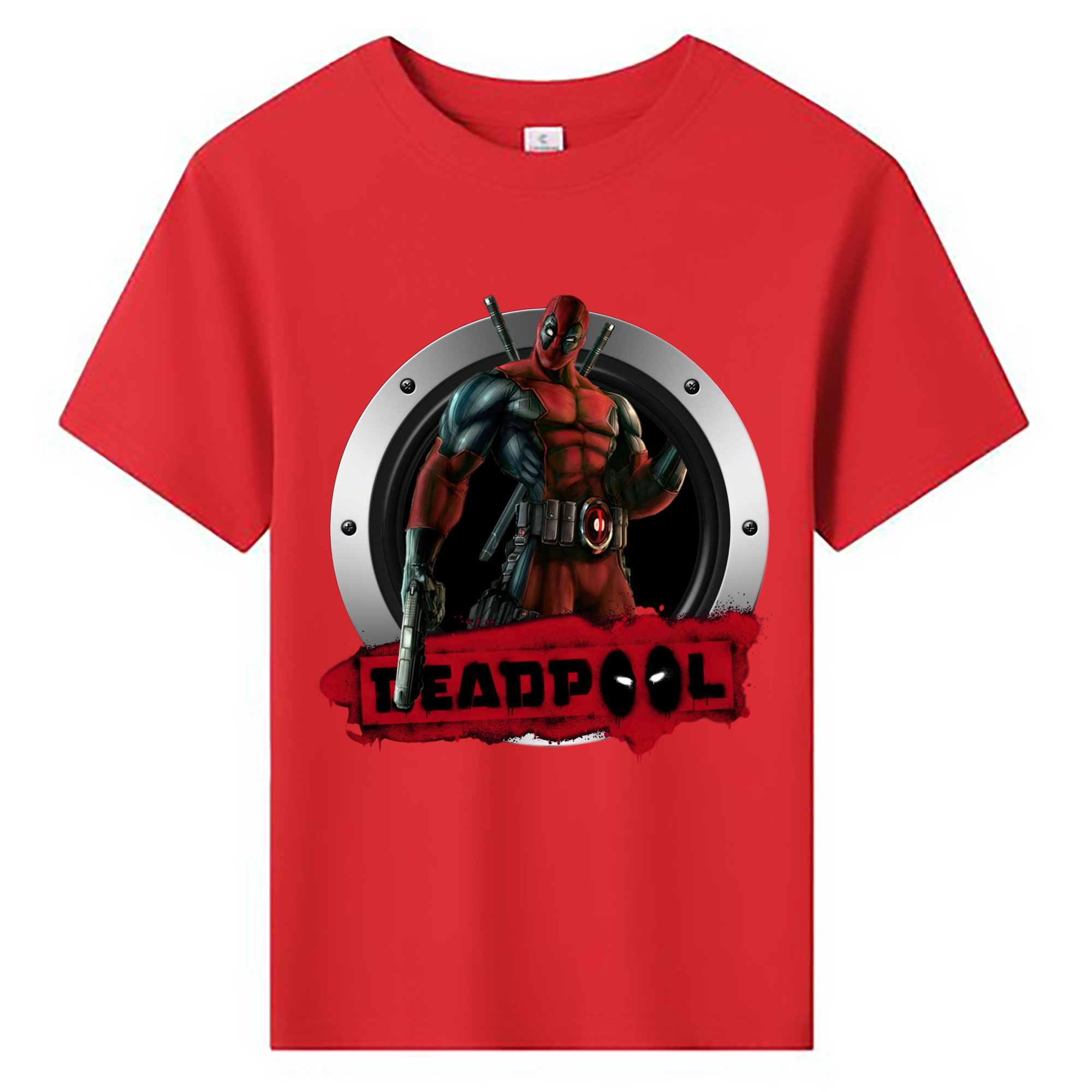 （画像用） Deadpool デッドプール 綿100％キッズTシャツ（フロントプリント）